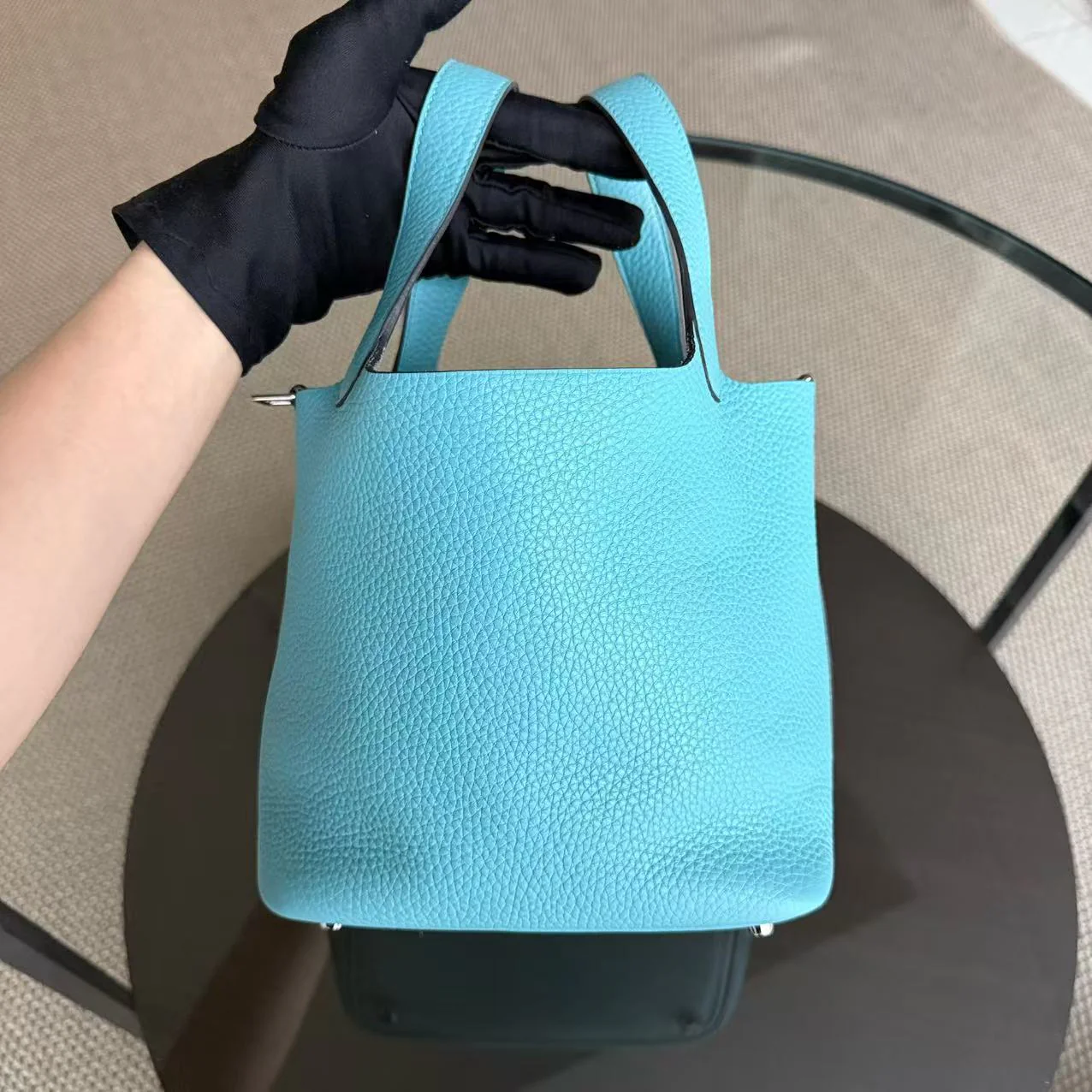 Hermes Picotin Lock 18 - TC Taurillion Clemence Lagon Palladium Hardware Stamp A