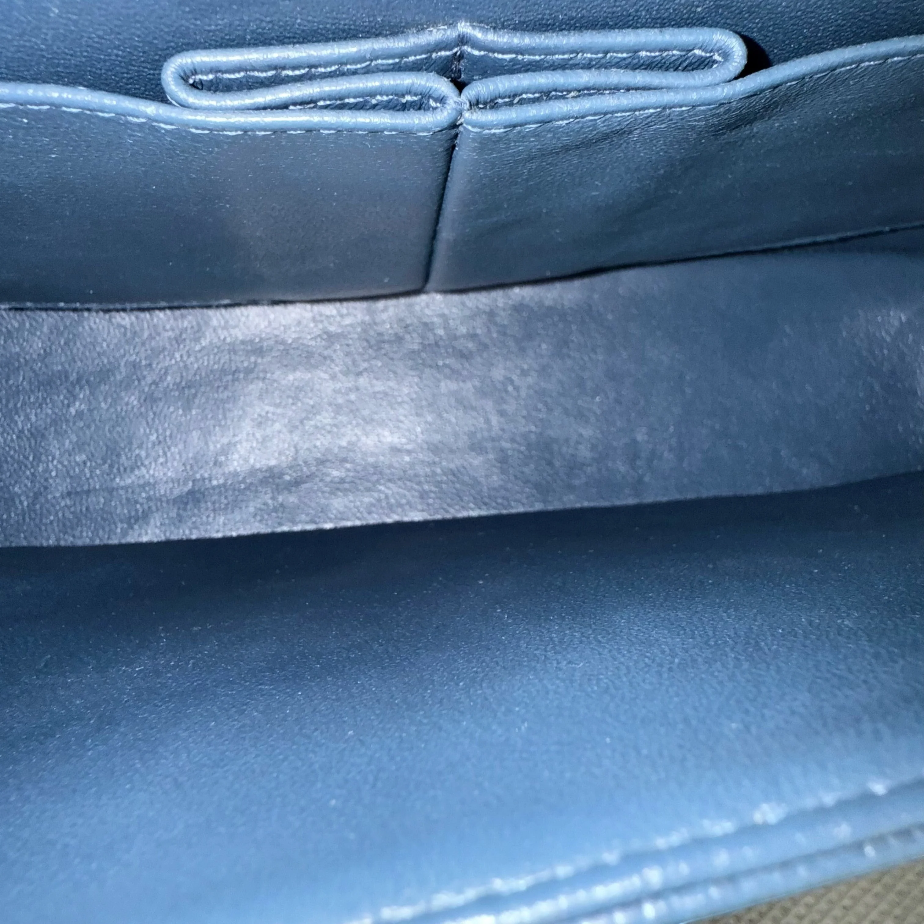 Chanel Classic Flap Medium - Caviar 25CM Quilted Dark Blue Silver Hardware Series 23