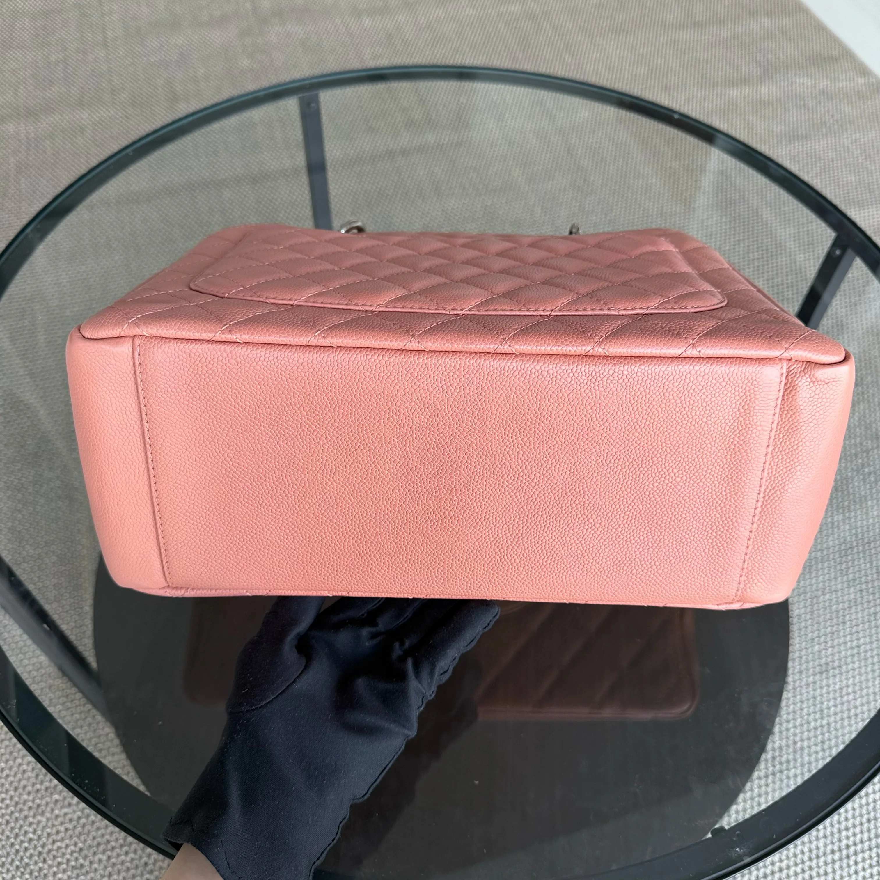 Chanel GST Grand Shopping Tote - Caviar Quilted Grained Calfskin Cinnamon Silver Hardware Series 11