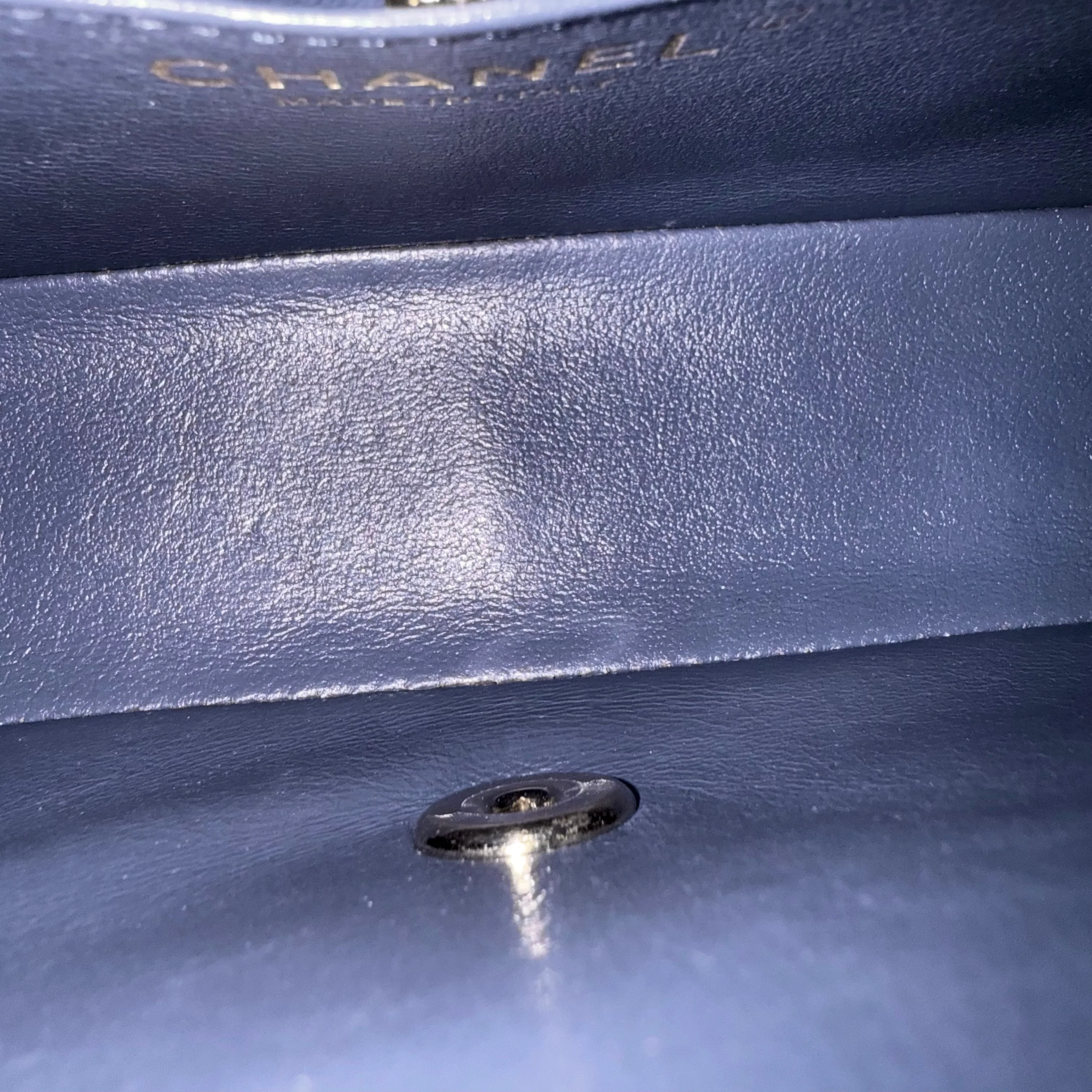 Chanel Classic Flap Mini - Caviar 20CM Quilted Dark Blue Gold Hardware Series 24