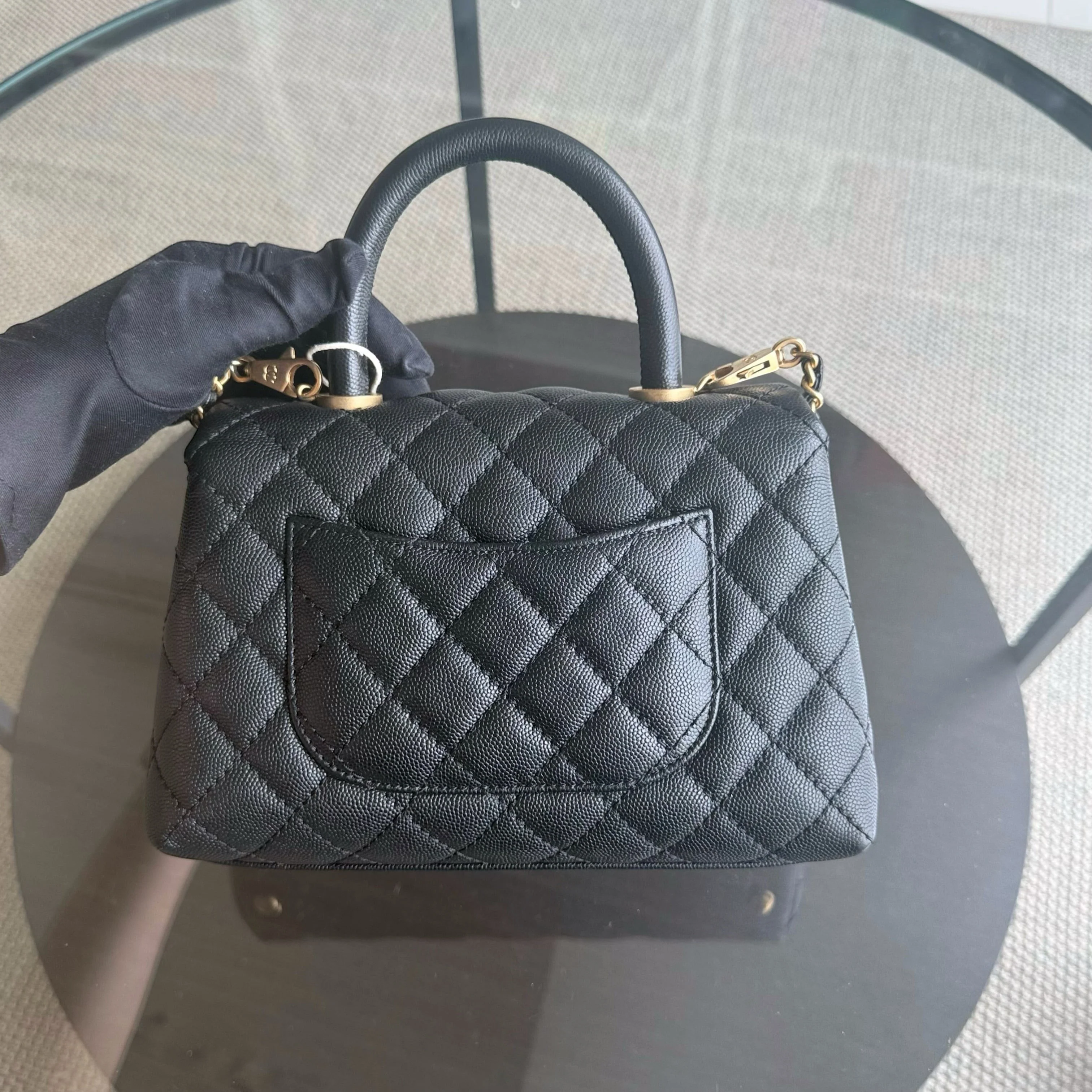 Chanel Coco Handle Small - Caviar Quilted Black Gold Hardware Series 24