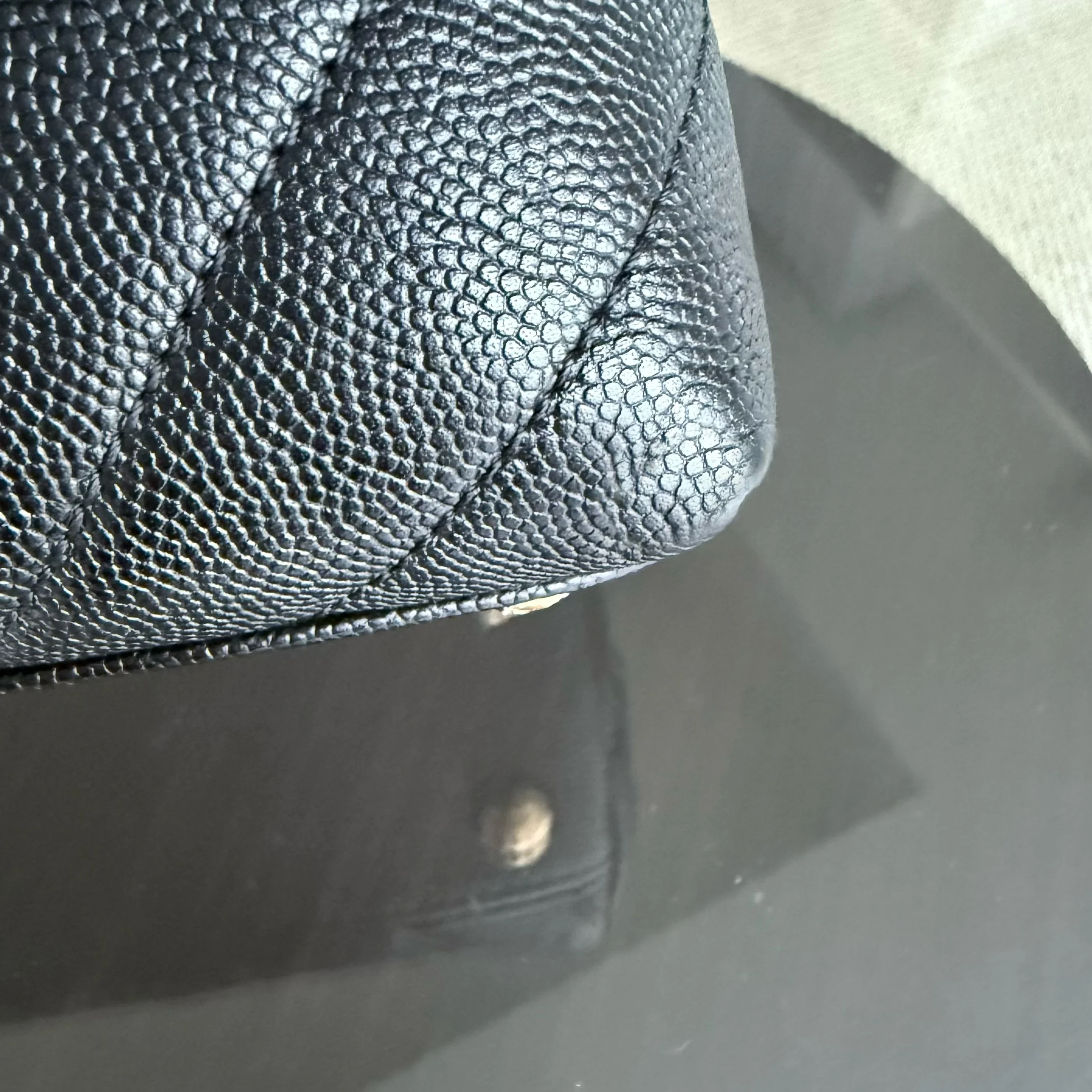 Chanel Coco Handle Small - Caviar Chevron Grained Calfskin Black Gold Hardware Series 26