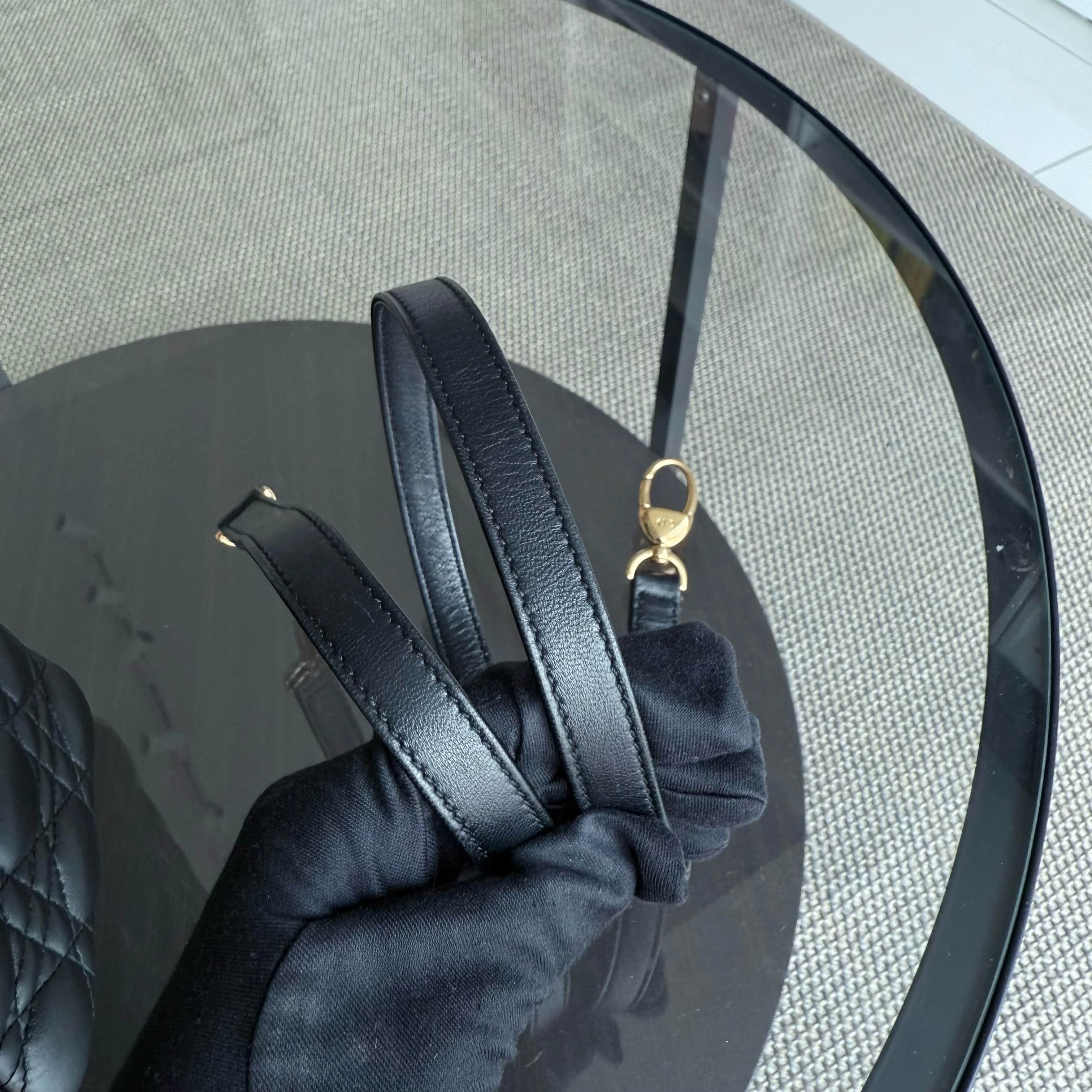 Dior Lady Medium - Canange Lambskin Black Gold Hardware