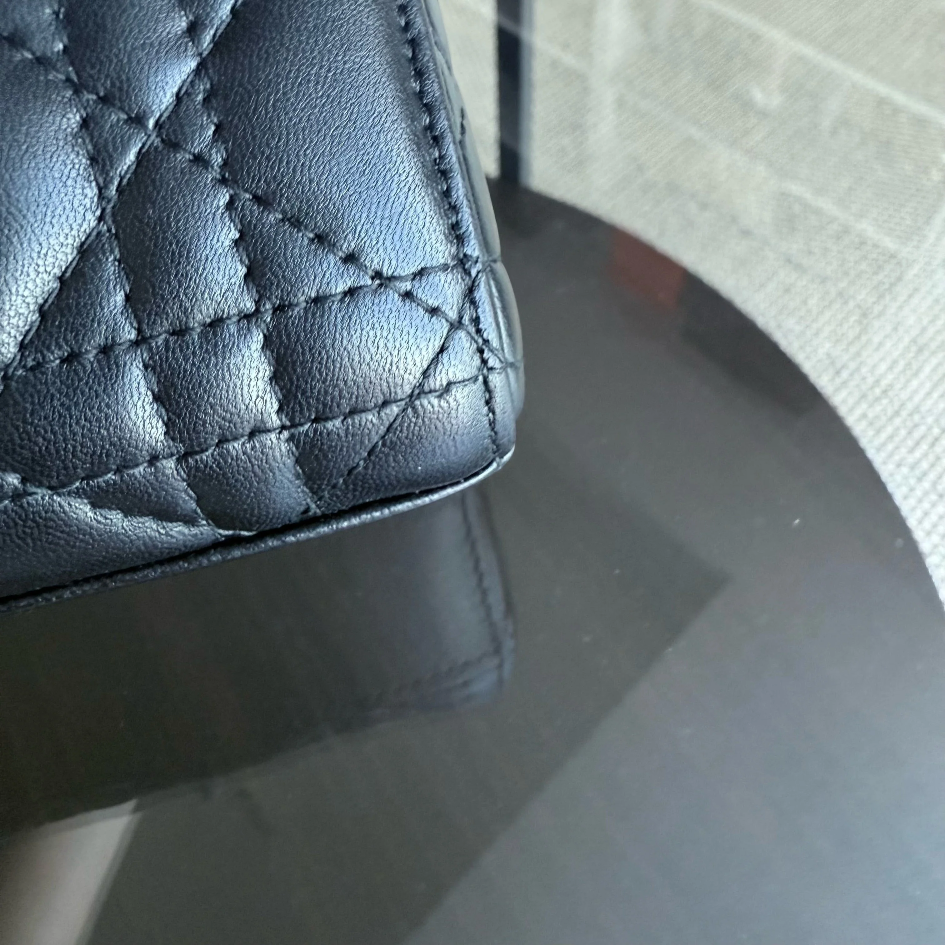 Dior D-Joy Medium - Cannage Lambskin Black Gold Hardware