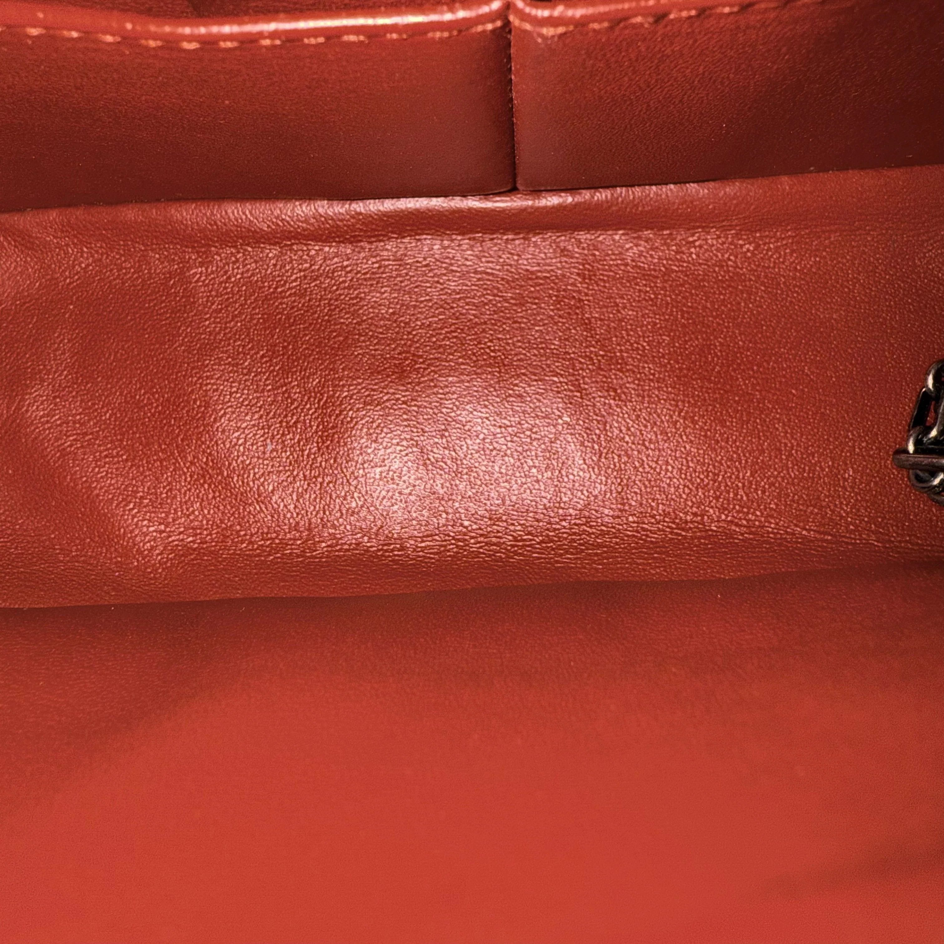 Chanel 2.55 Reissue Mini - 20CM Quilted Aged Calfskin Red Ruthenium Silver Hardware Series 16