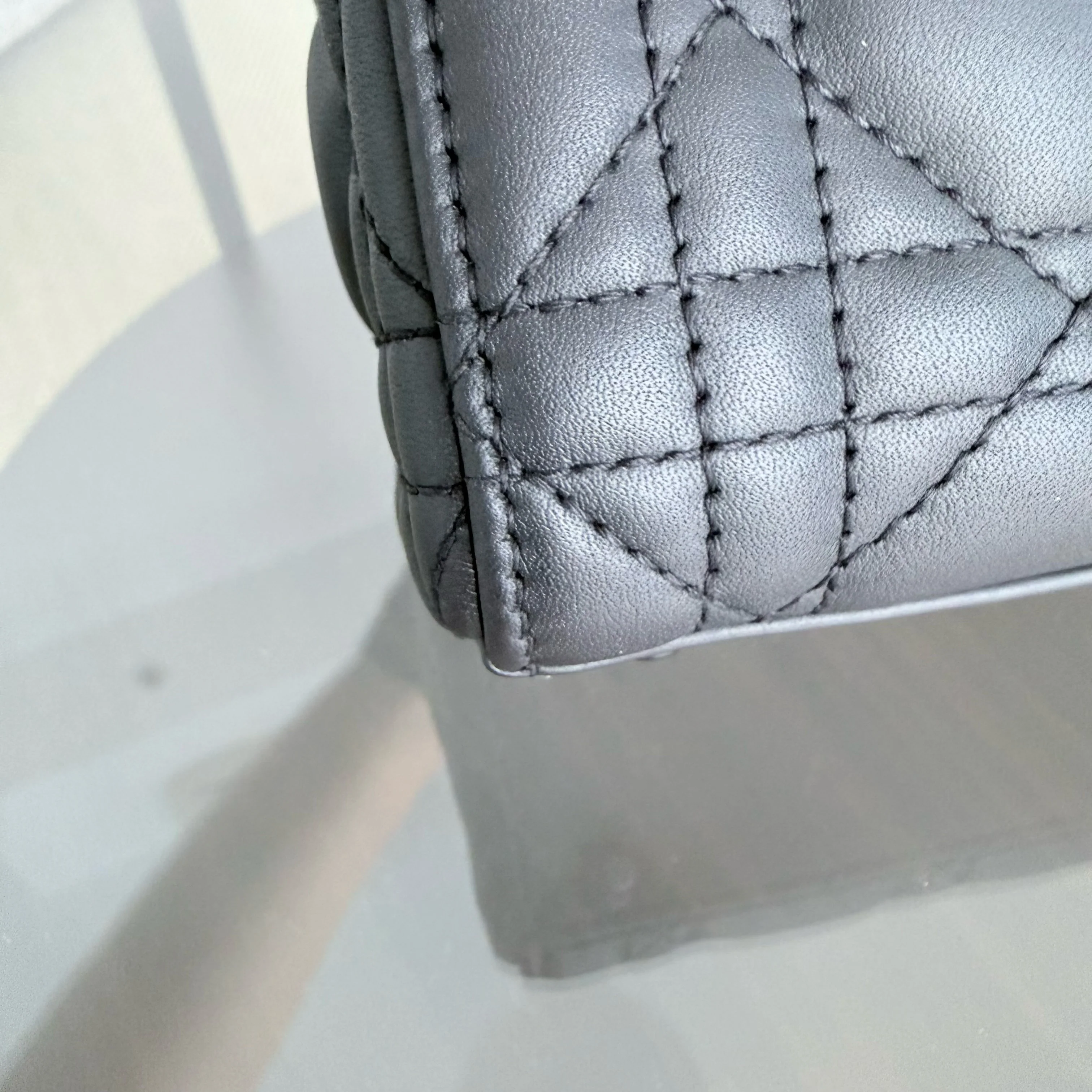 Dior Lady Mini - Cannage Calfskin So Black Black Hardware Chain Strap