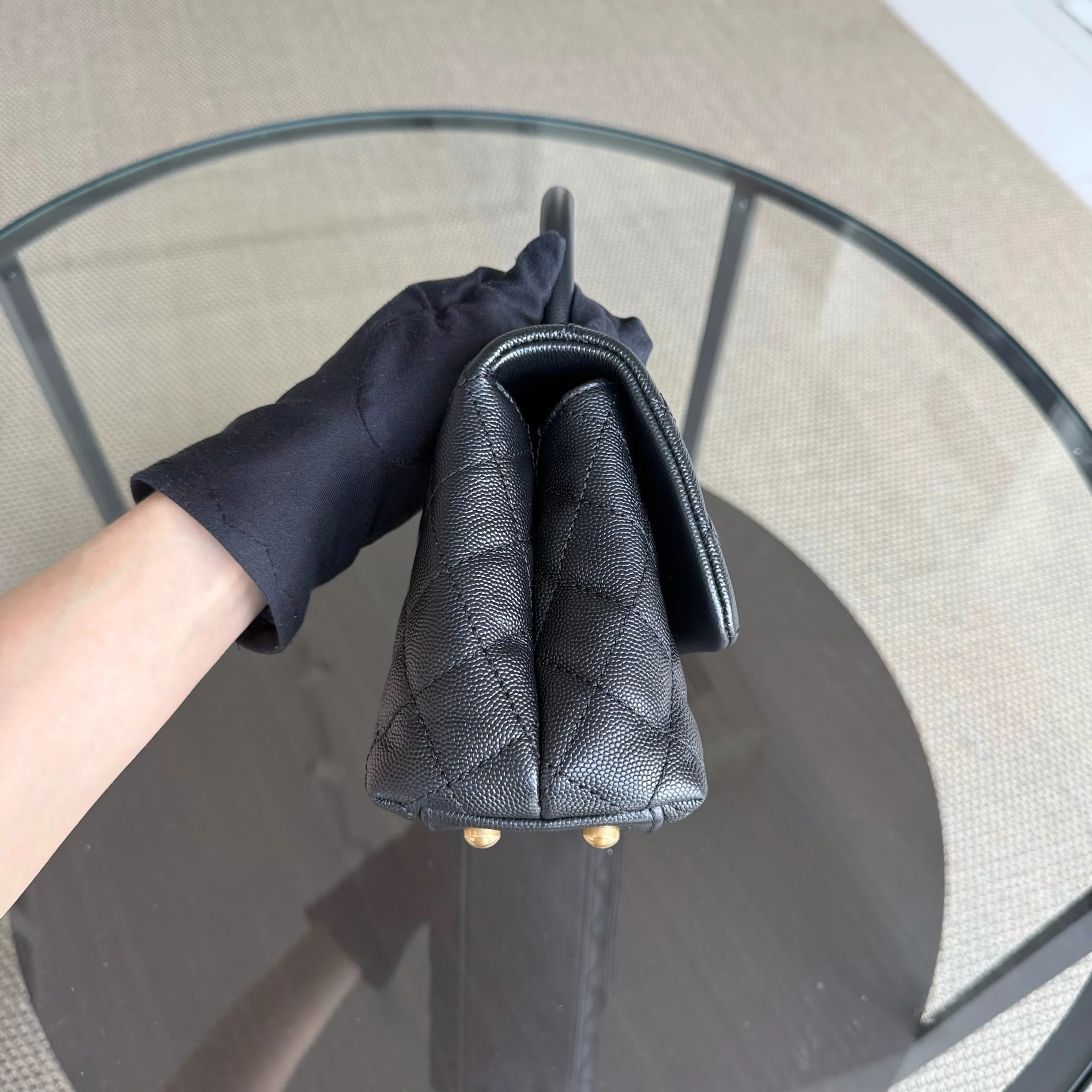 Chanel Coco Handle Small - Caviar Quilted Black Gold Hardware Series 24