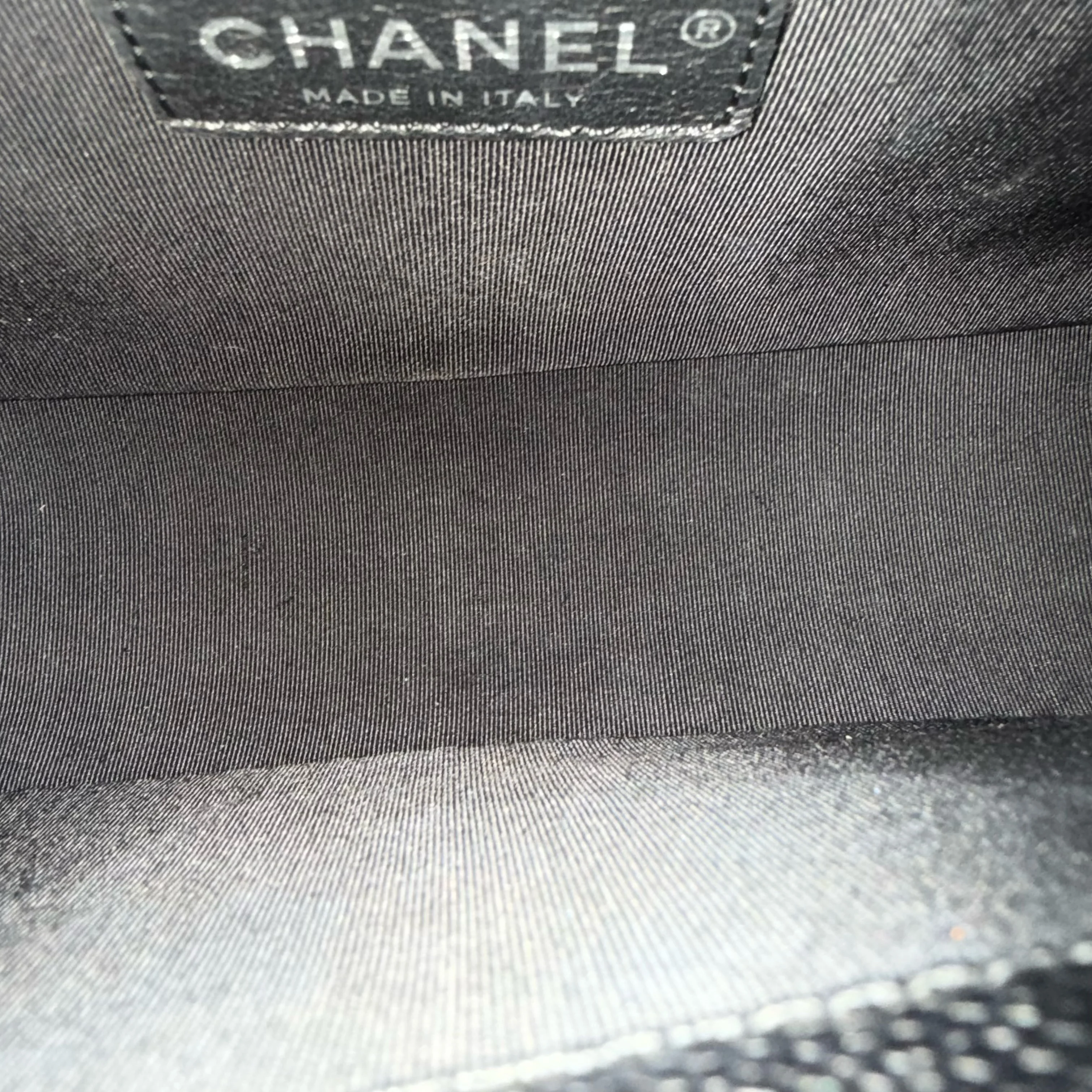 Chanel Boy Medium - Caviar Quilted Grained Calfskin Black Ruthenium Silver Hardware Series 20