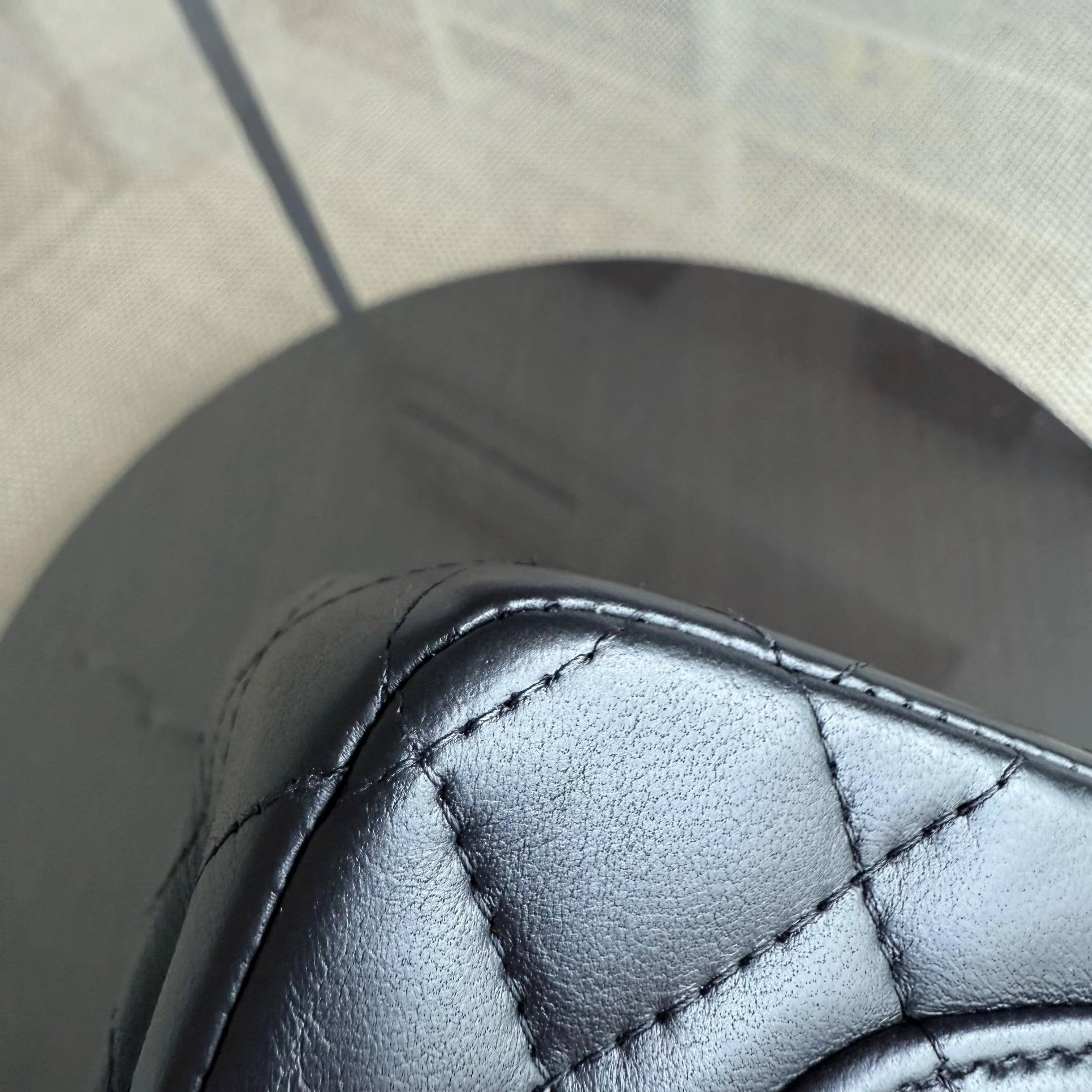 Chanel Lambskin Mini Rectangle Classic Flap - 20CM Quilted Black Golden Hardware Series 21