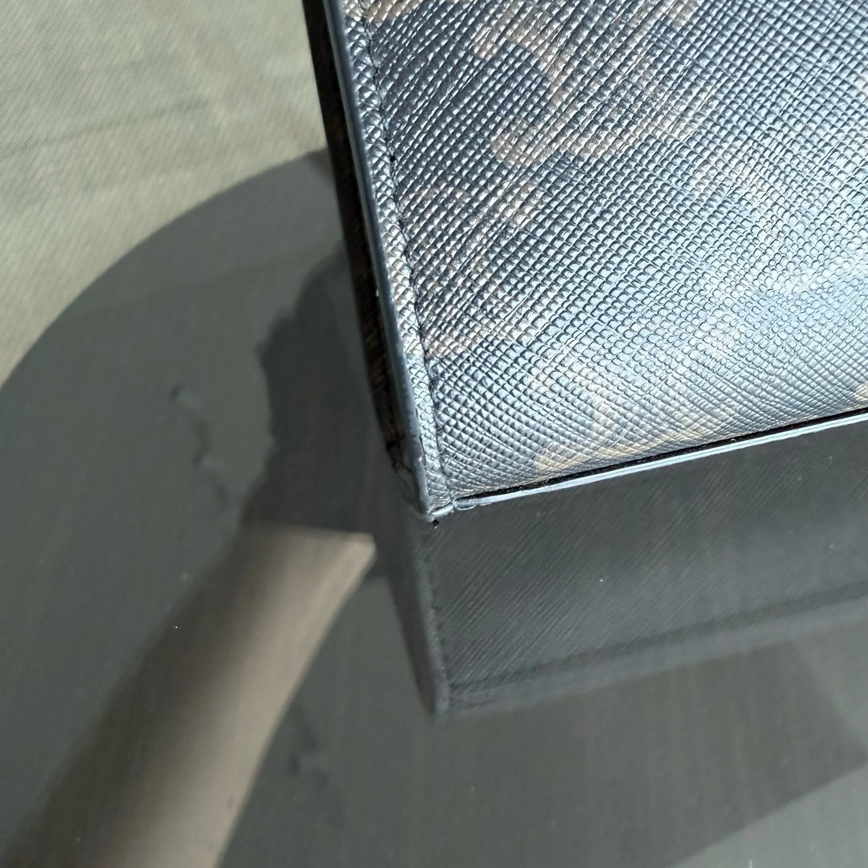 Celine Vertical Top Handle Bag Brown Coated Canvas Gold hardware