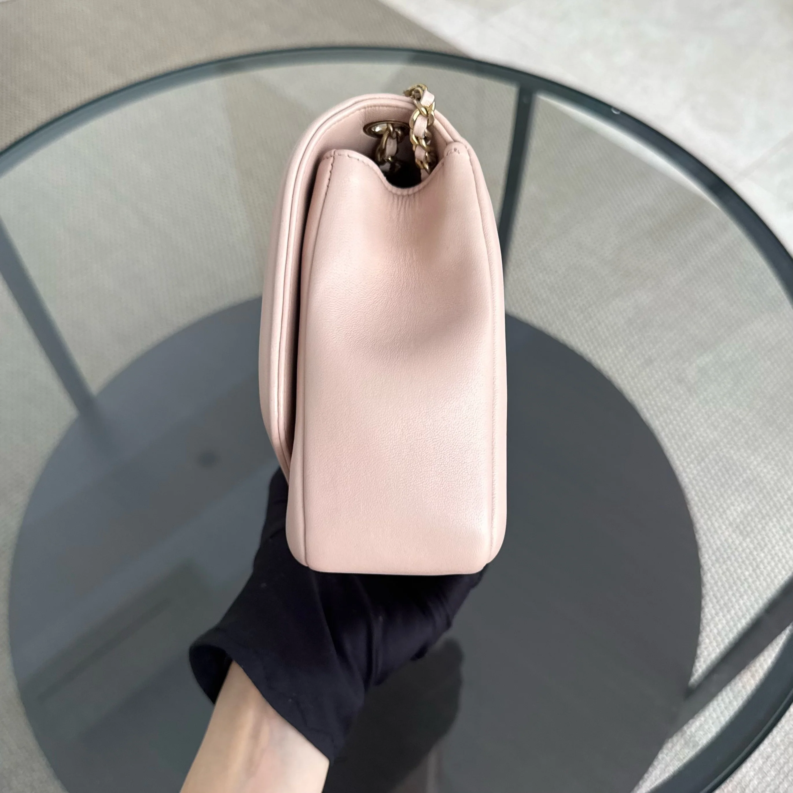 Chanel Diana Reissue - Quilted Lambskin 28CM Light Pink Gold Hardware Series 20