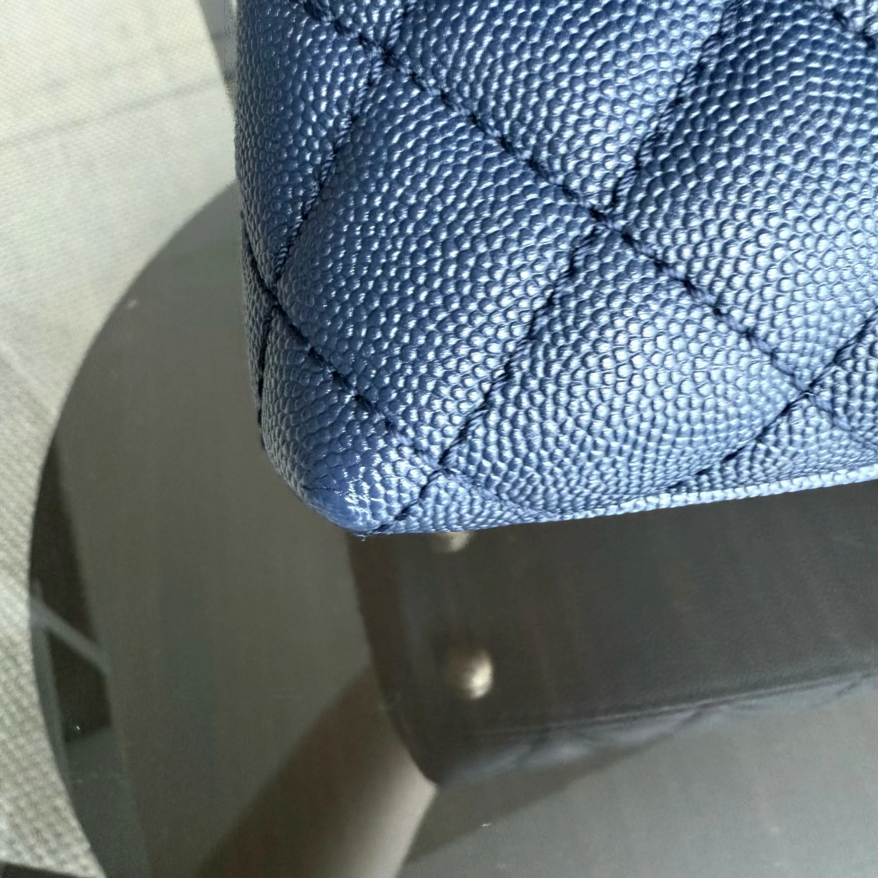 Chanel Coco Handle Small - Caviar Quilted Grained Calfskin Dark Blue Gold Hardware Series 24