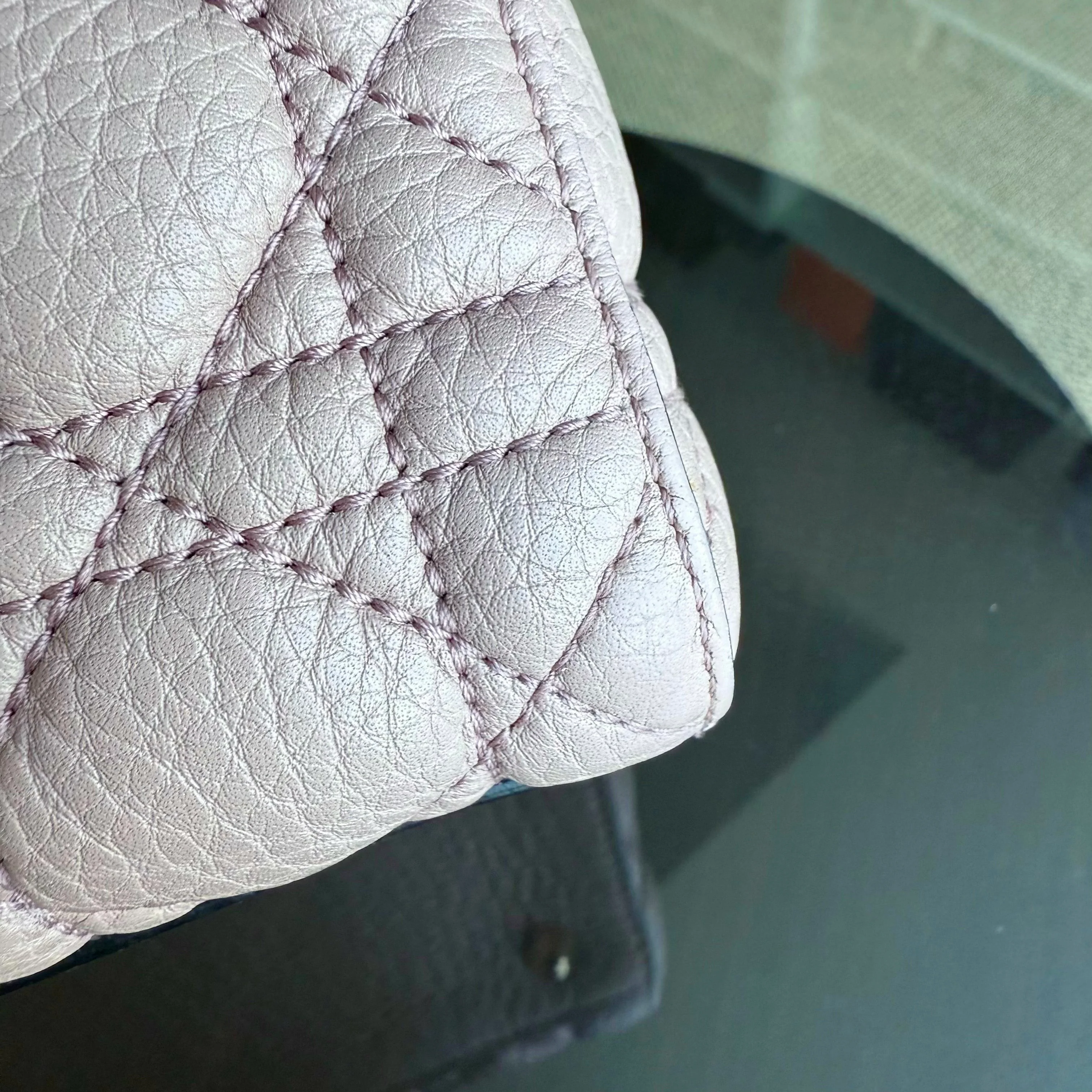 Dior Lady Medium Flap - Cannage Grained Calfskin Blush Nude Pink Gold Hardware