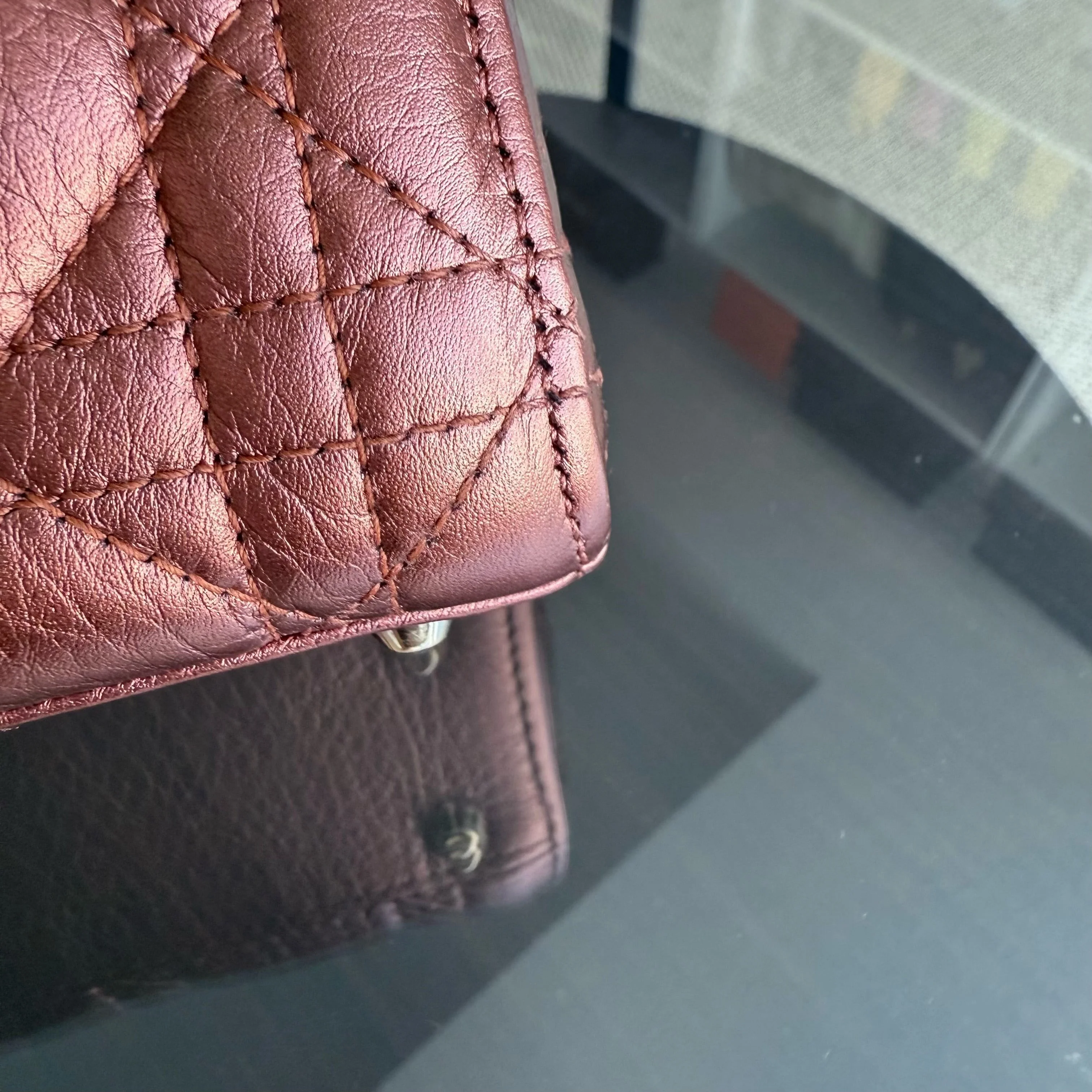 Dior Lady Mini - Cannage Calfskin Brown Gold Hardware Adjustable Strap