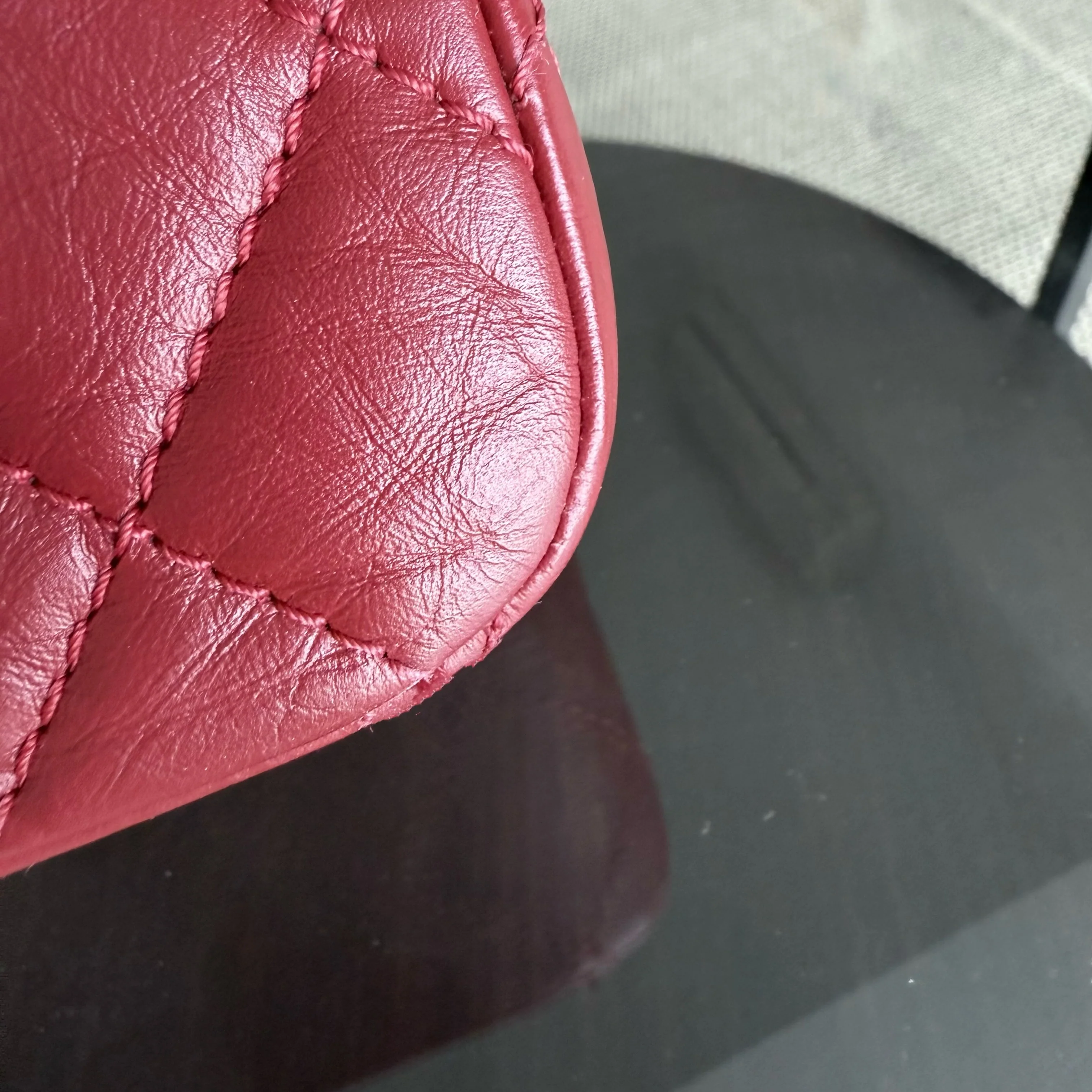 Chanel 2.55 Reissue 227 - Quilted Aged Calfskin Dark Red Gold Hardware Series 21