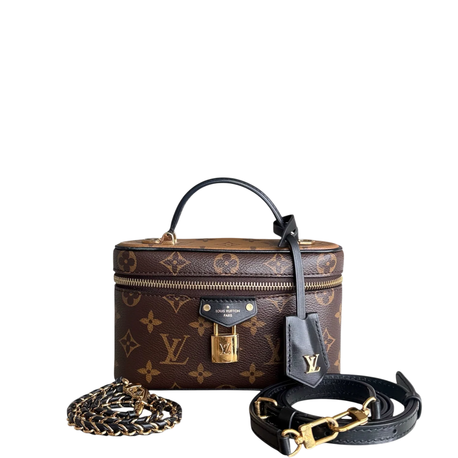 Louise Vuitton Vanity Chain Pouch Monogram