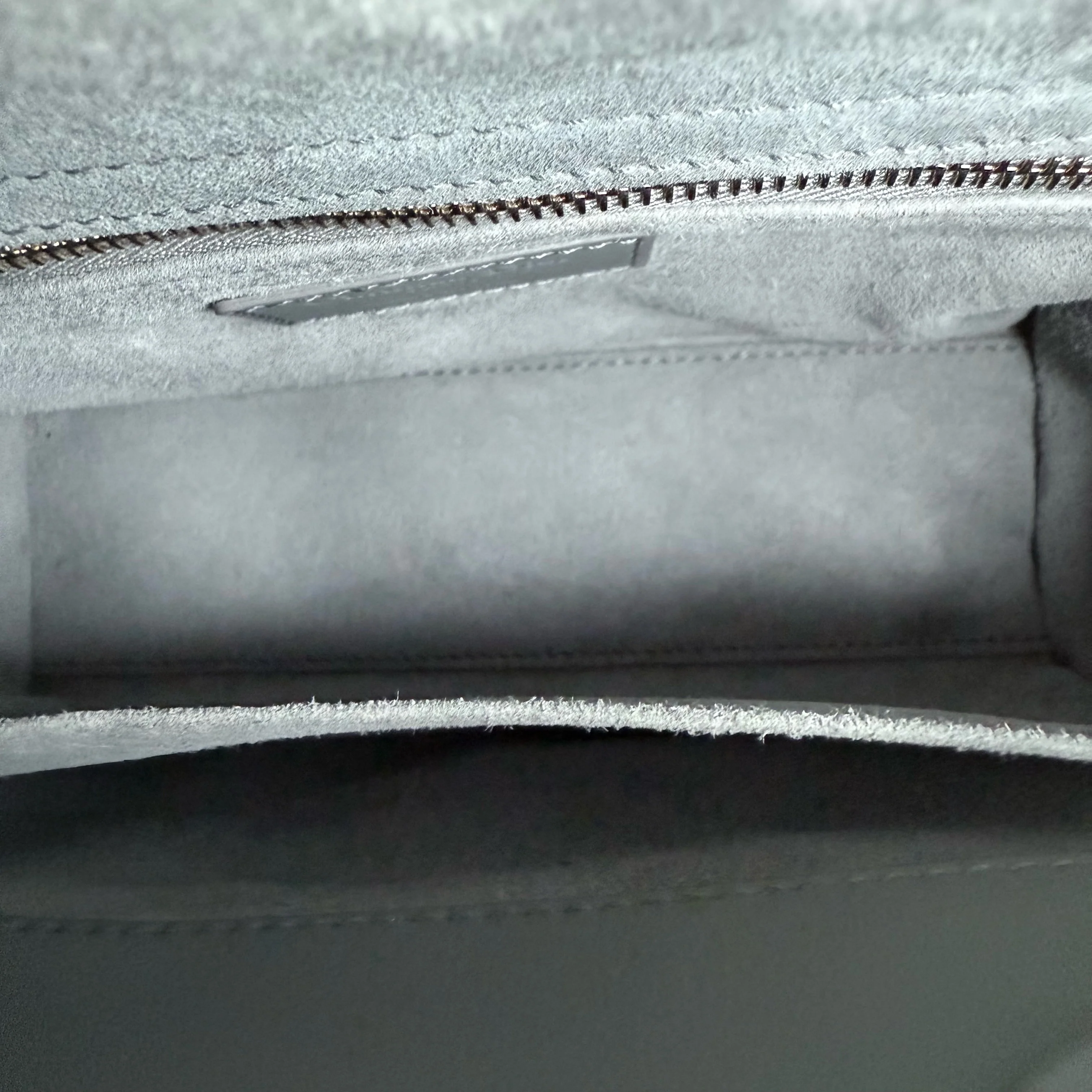 Dior Lady Small ABC - All Gray Grey Cannage Calfskin Black Hardware