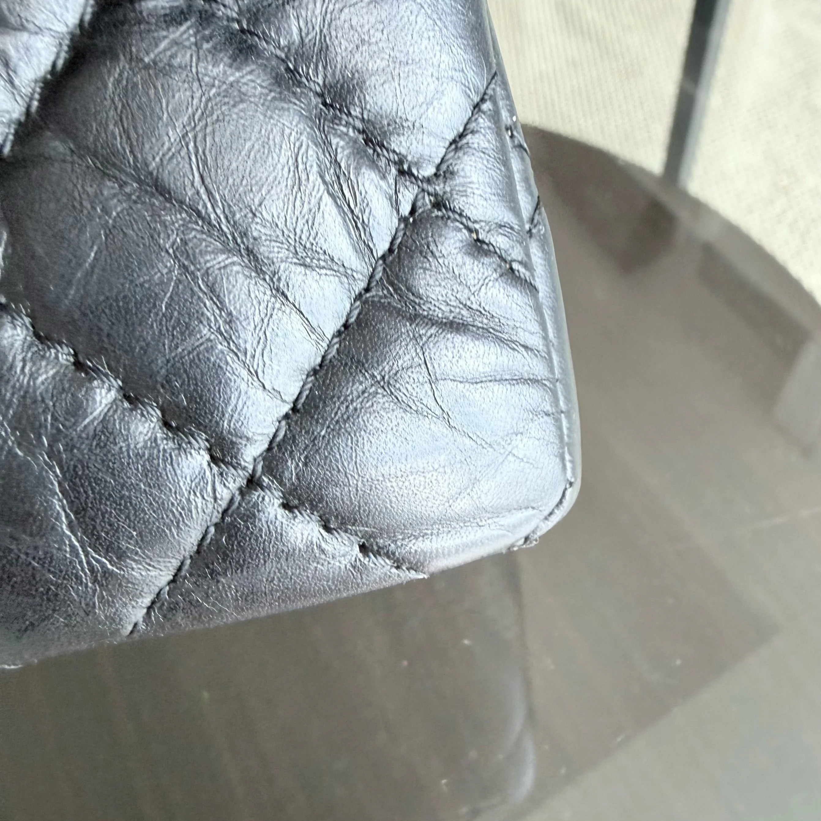 Chanel 2.55 Reissue 226 - Quilted Aged Calfskin Black Ruthenium  Silver Hardware