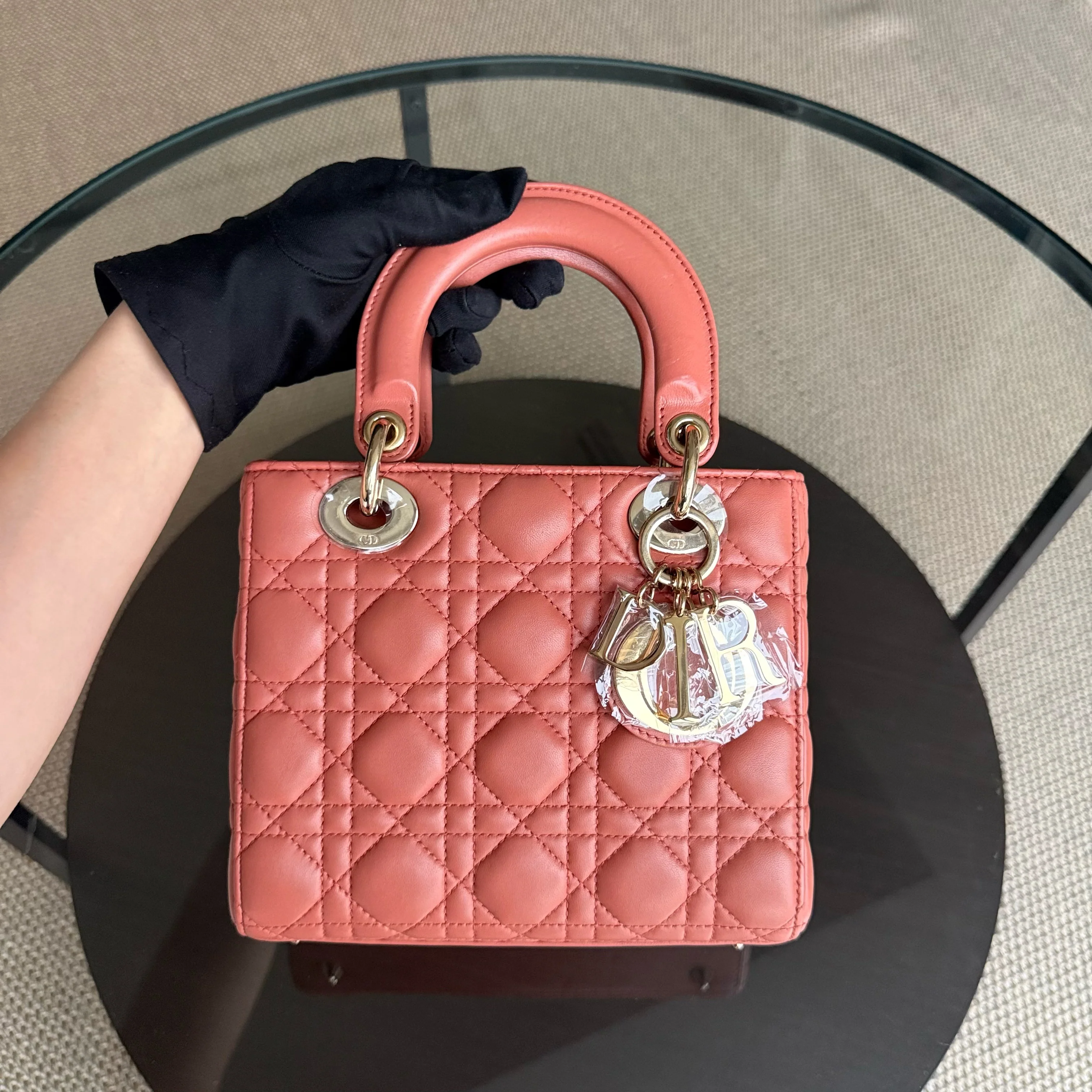 Dior Lady Small ABC Flap - Cannage Lambskin Caramel Gold Hardware MyABC