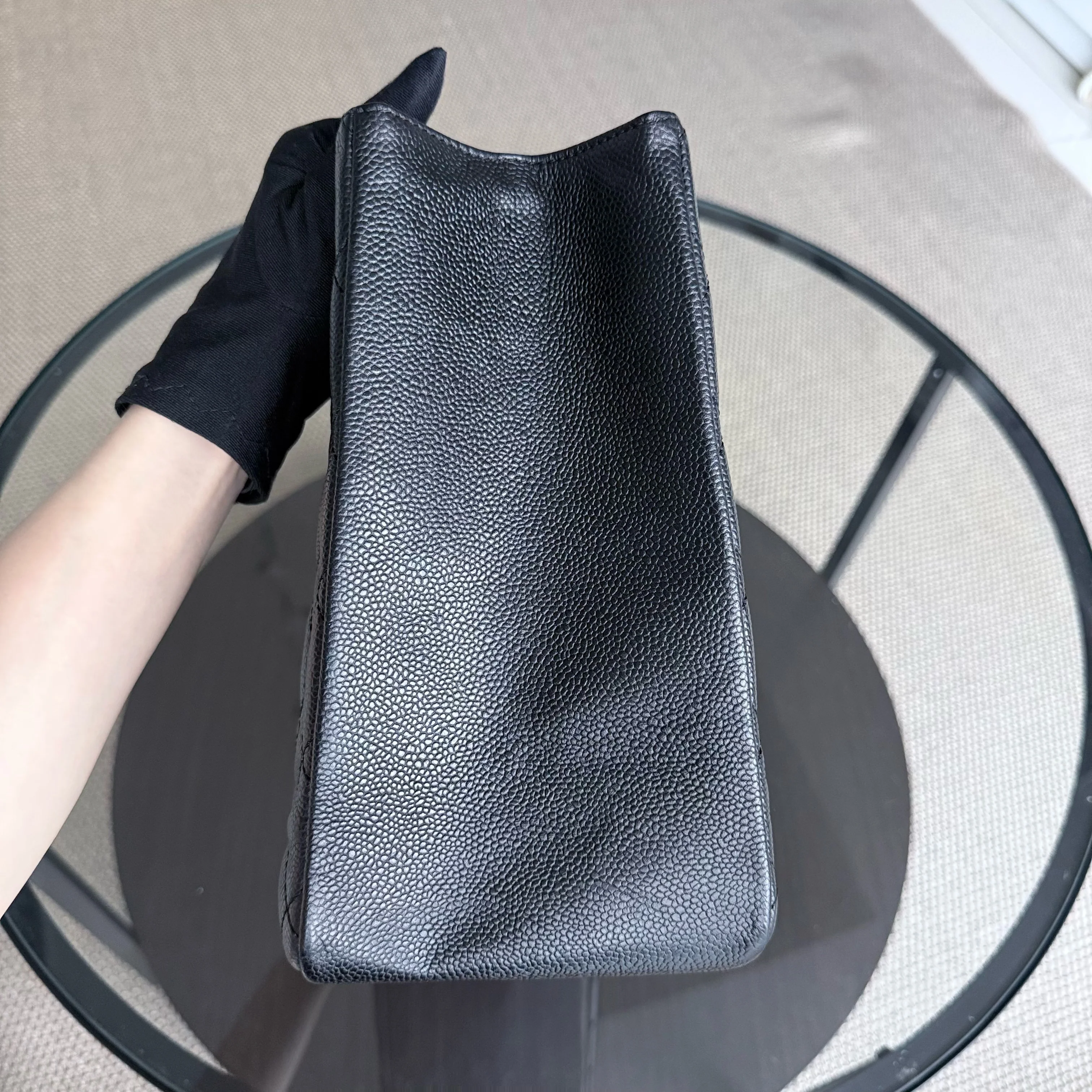 Chanel GST Grand Shopping Tote - Caviar Quilted Black Gold Hardware Series 14