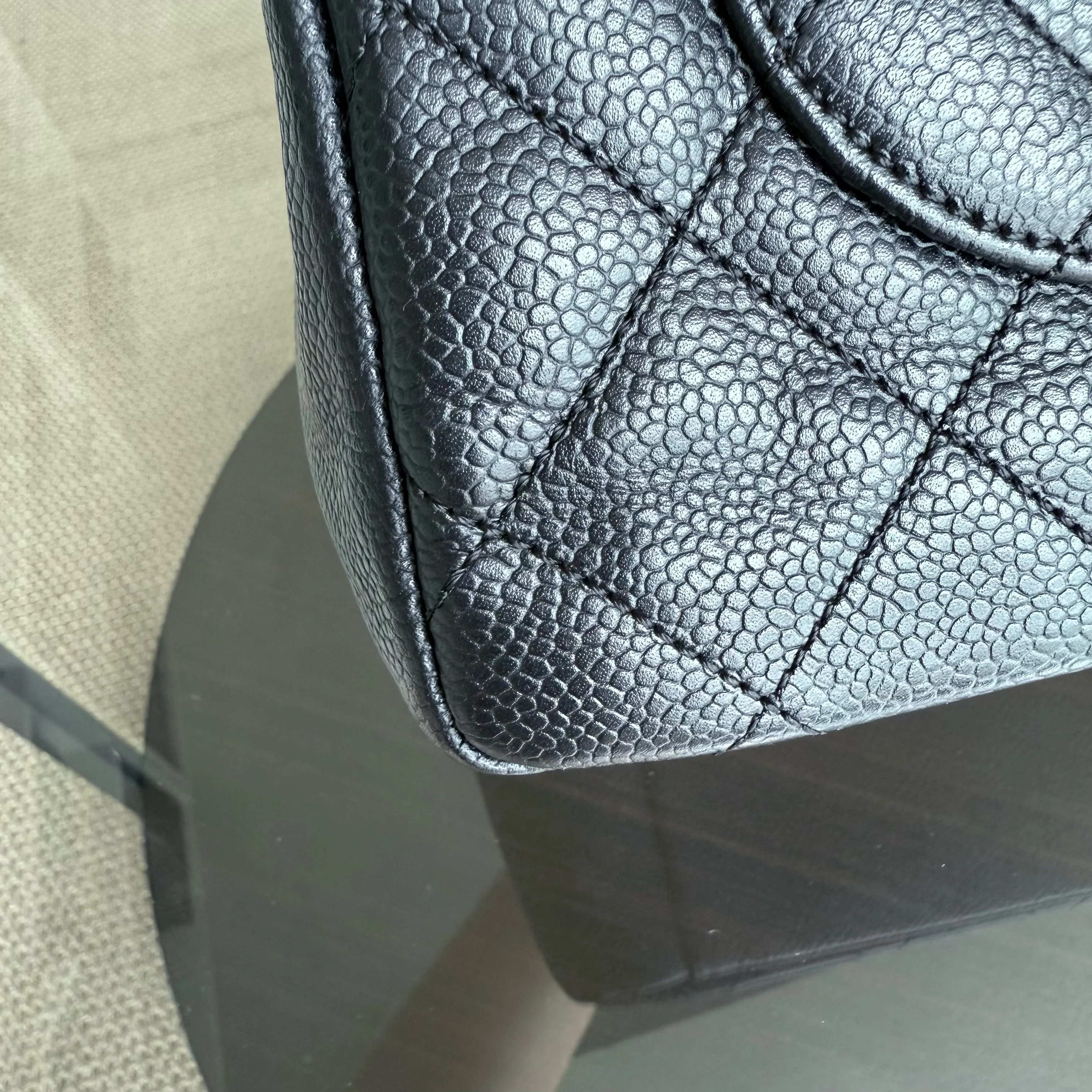 Chanel GST Grand Shopping Tote - Caviar Quilted Black Gold Hardware Series 11