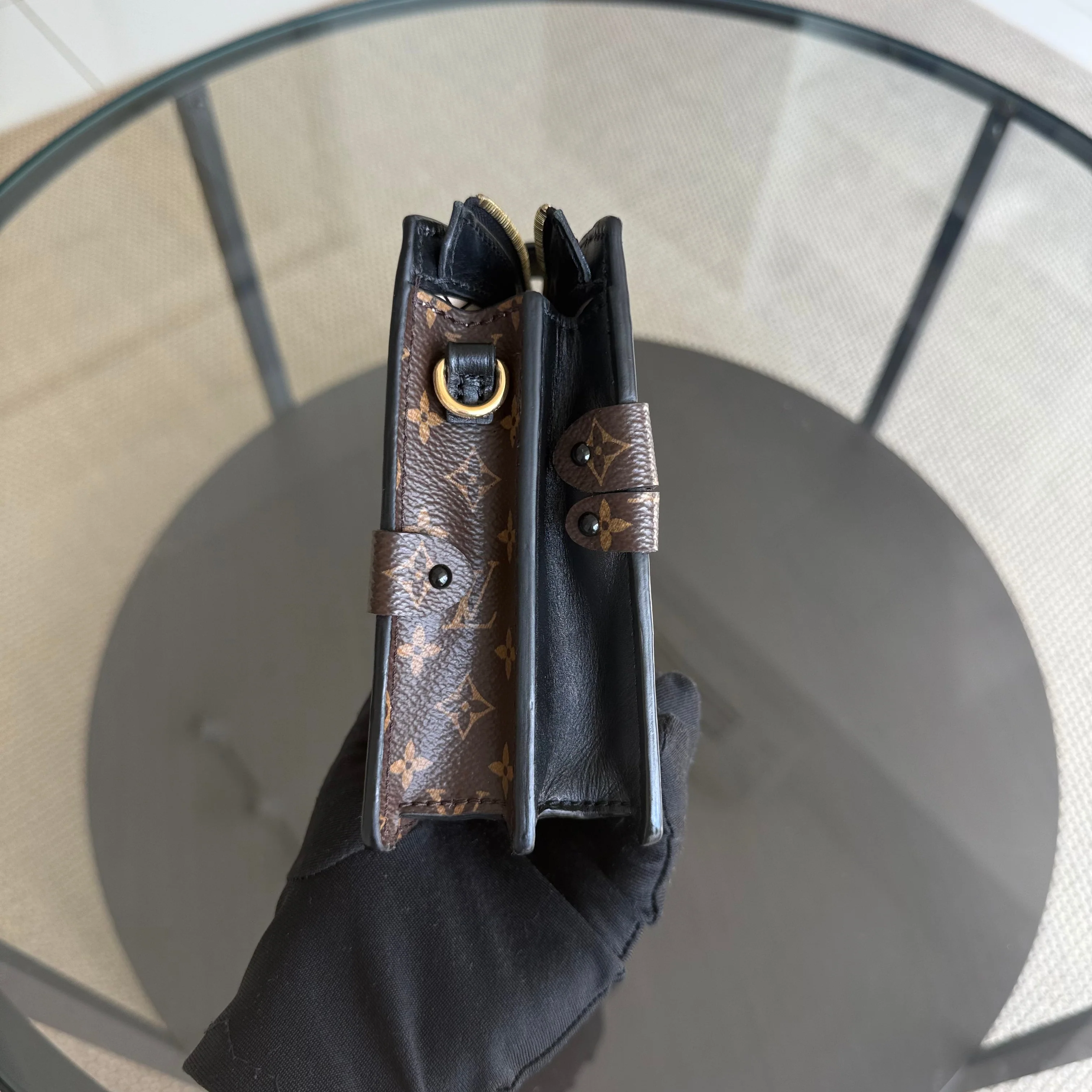 Louis Vuitton Trunk Clutch - Monogram Canvas Reverse Brown Gold hardware