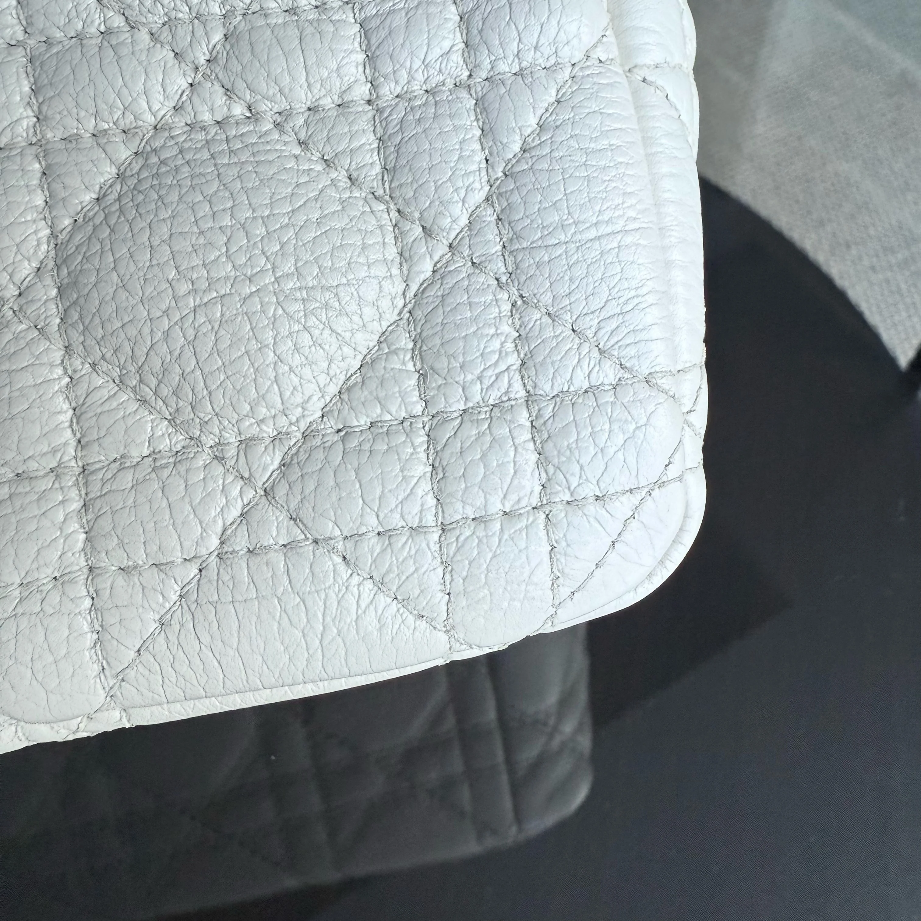 Dior Caro Medium - Cannage Grained Calfskin White Gold Hardware