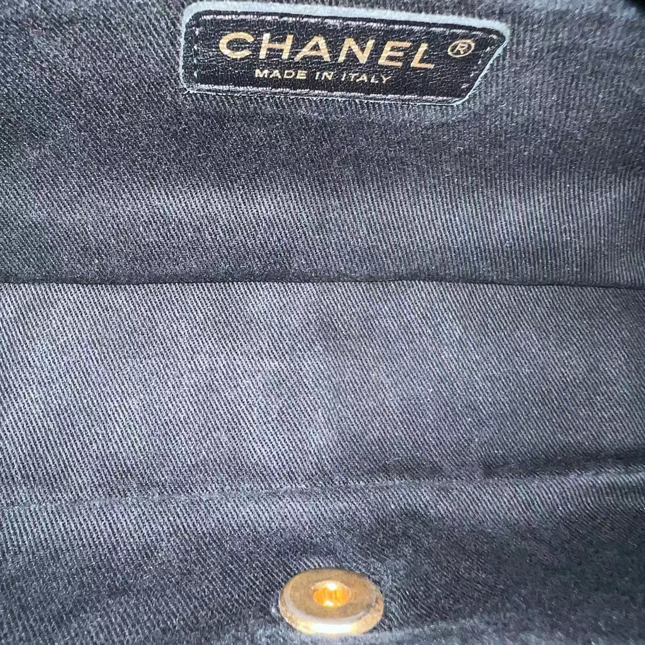 Chanel Herringbone - Medium Seasonal Flap Black Aged Calfskin Golden Hardware Series 19