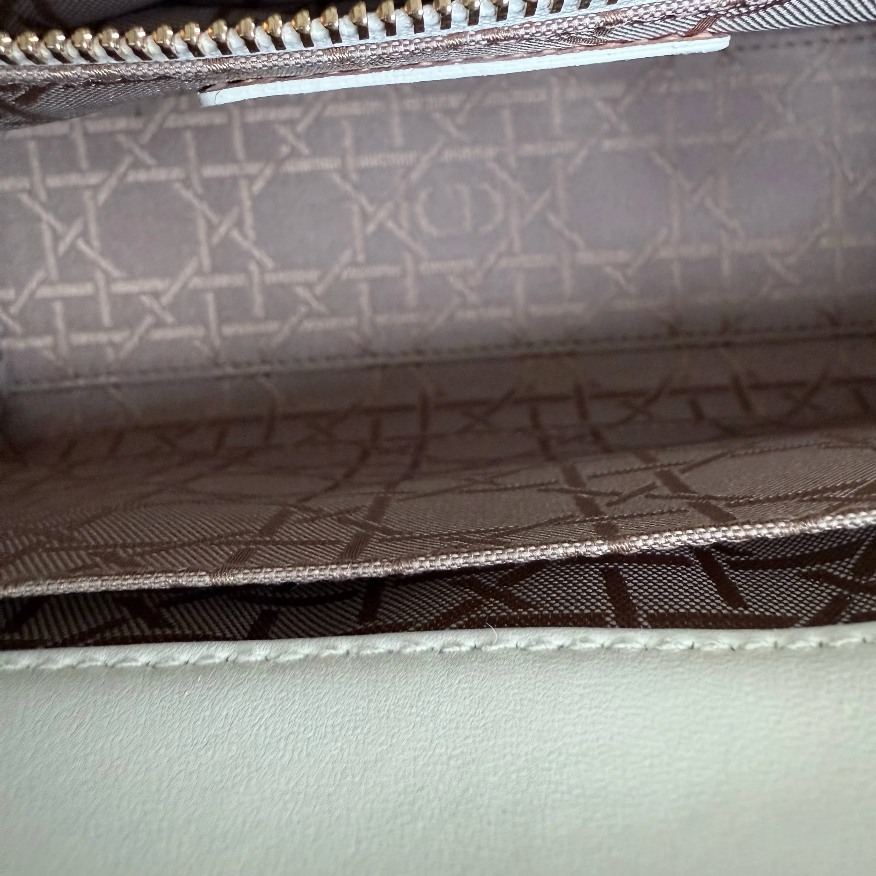 Dior Lady Small - Cannage Lambskin White Gold Hardware