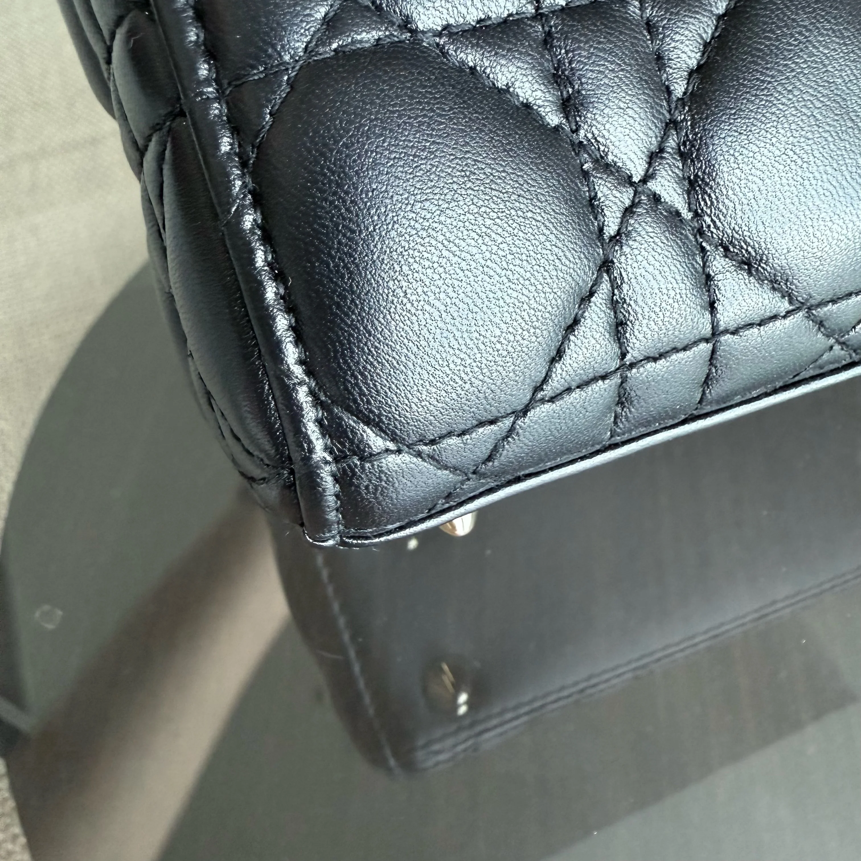 Dior Lady Small Flap - Cannage Lambskin Black Gold Hardware