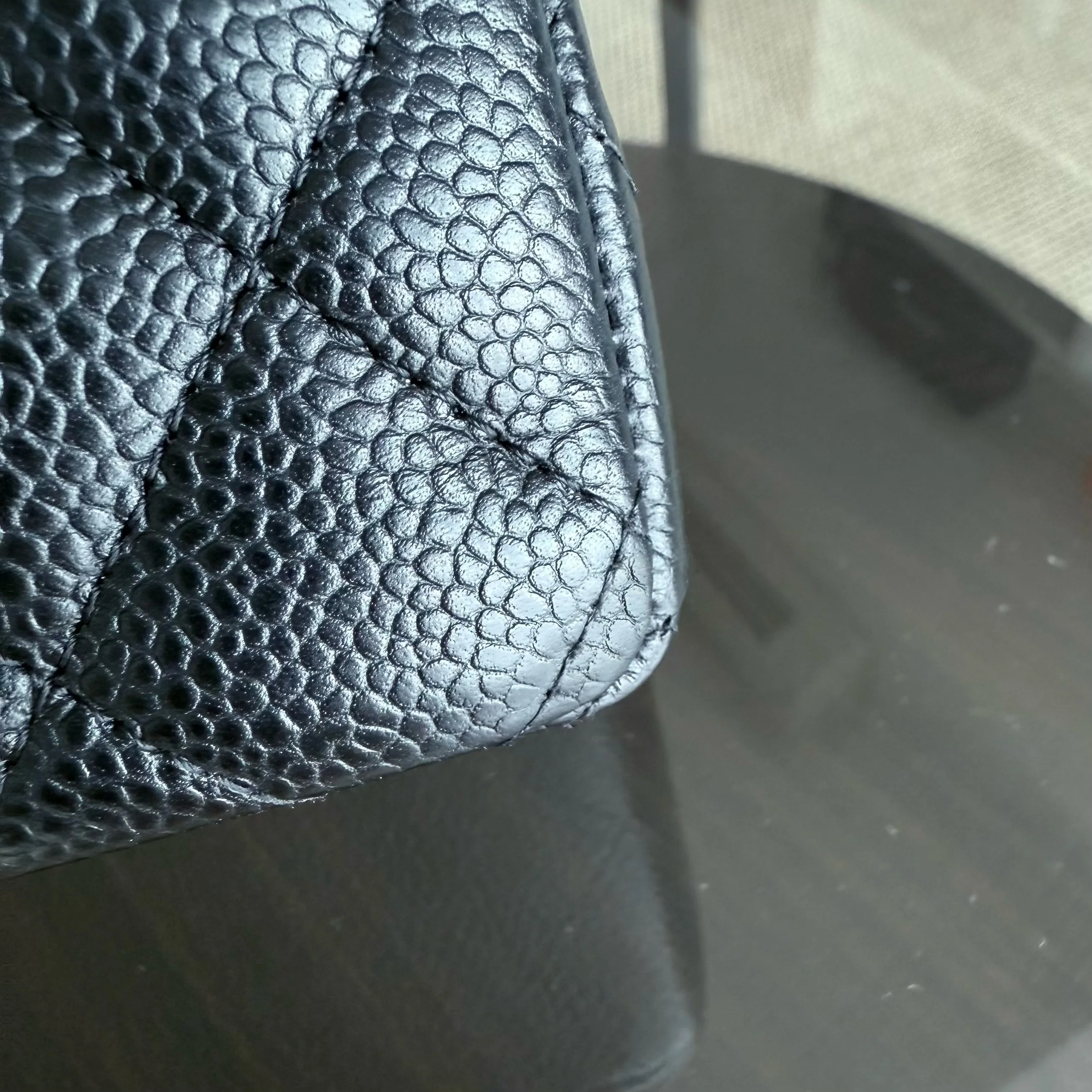 Chanel Classic Flap Small - 23CM Quilted Caviar Black Silver Hardware Series 19