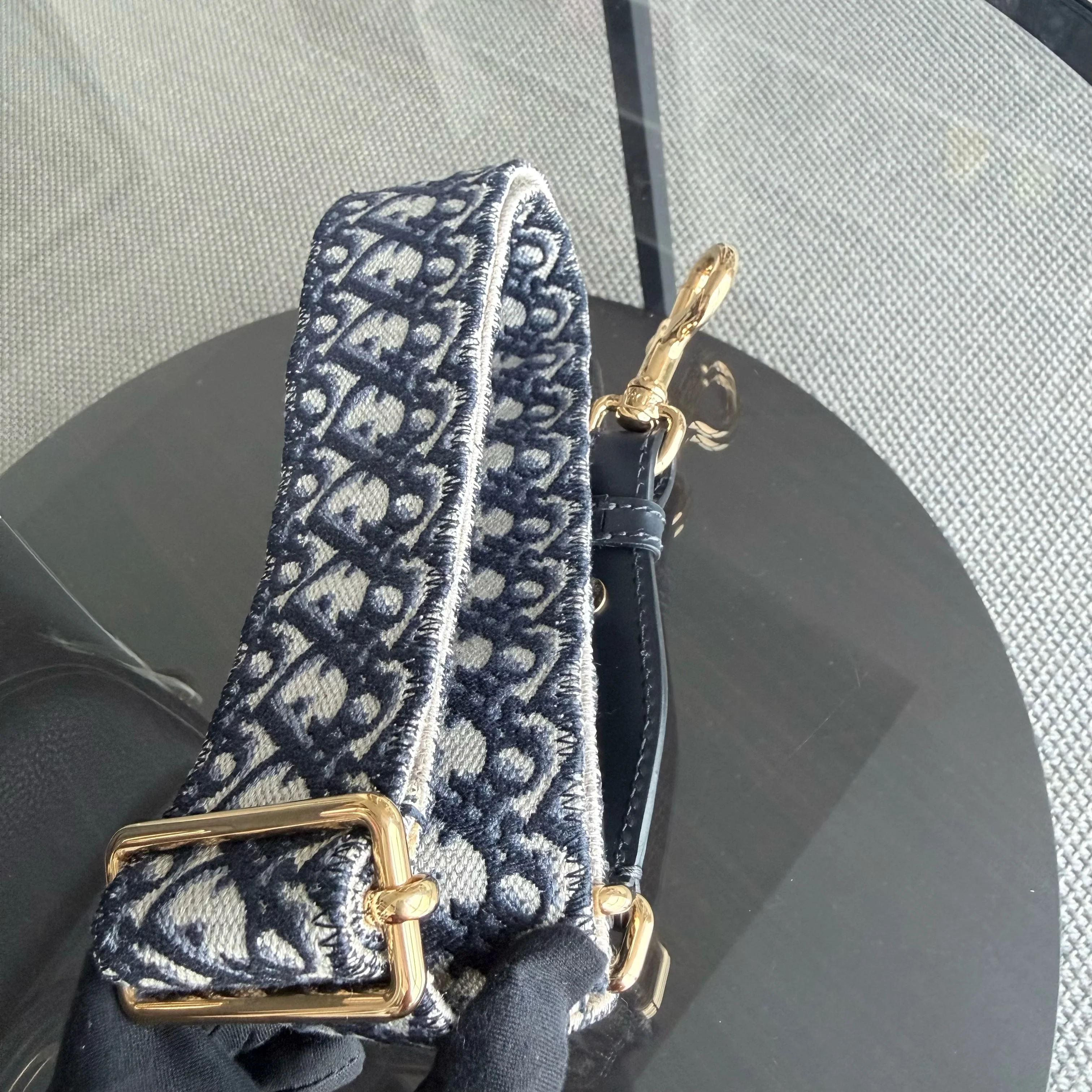 Dior Bobby Large - Caviar Black Golden Hardware With Strap