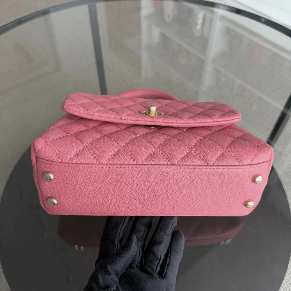 Chanel Coco Handle Small - Caviar Quitled Pink Gold Hardware Series 27