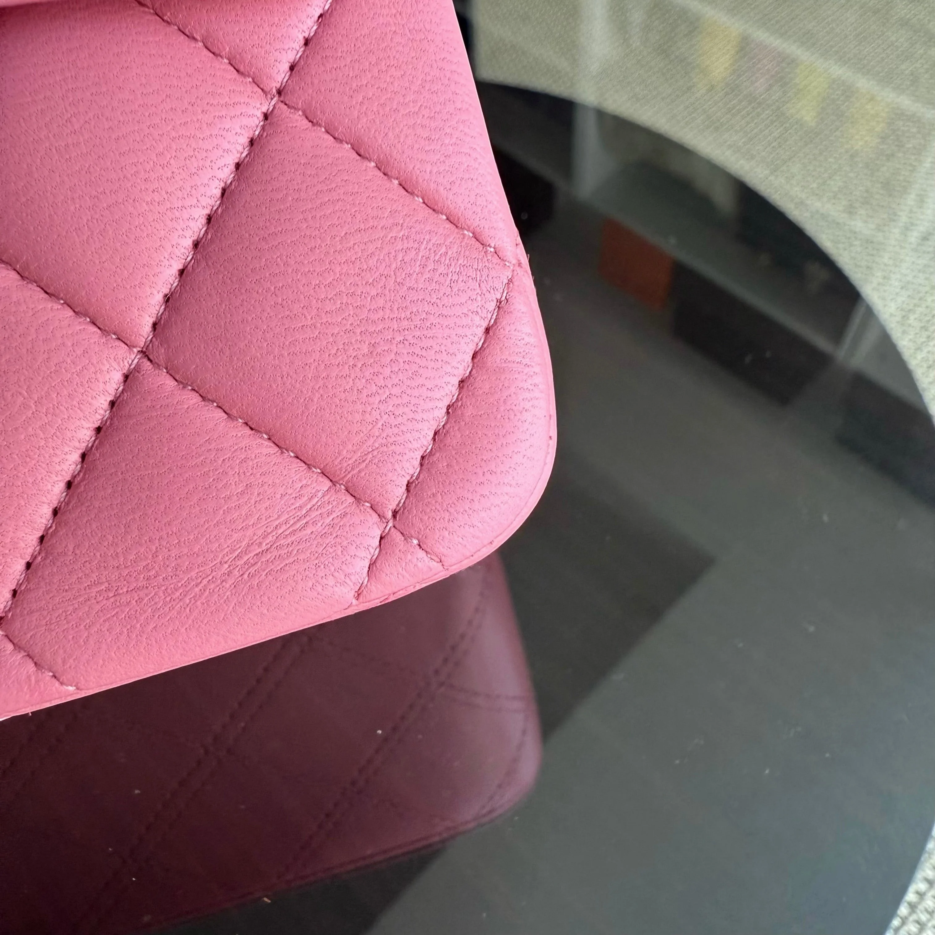 Chanel Classic Flap Medium - 25CM Quilted Lambskin Light Pink Silver Hardware Series 18