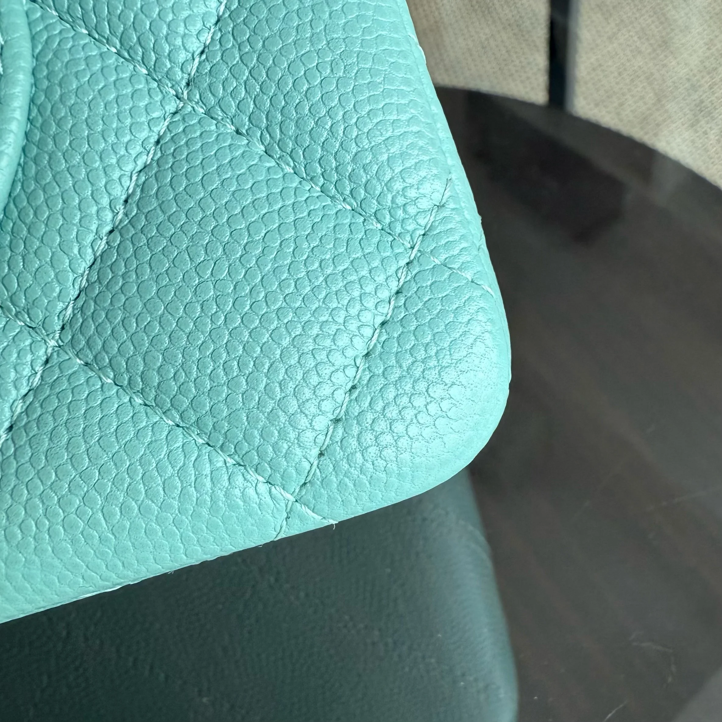 Chanel Classic Flap Small - Caviar 23CM Quilted Tiffany Blue Gold Hardware Series 29