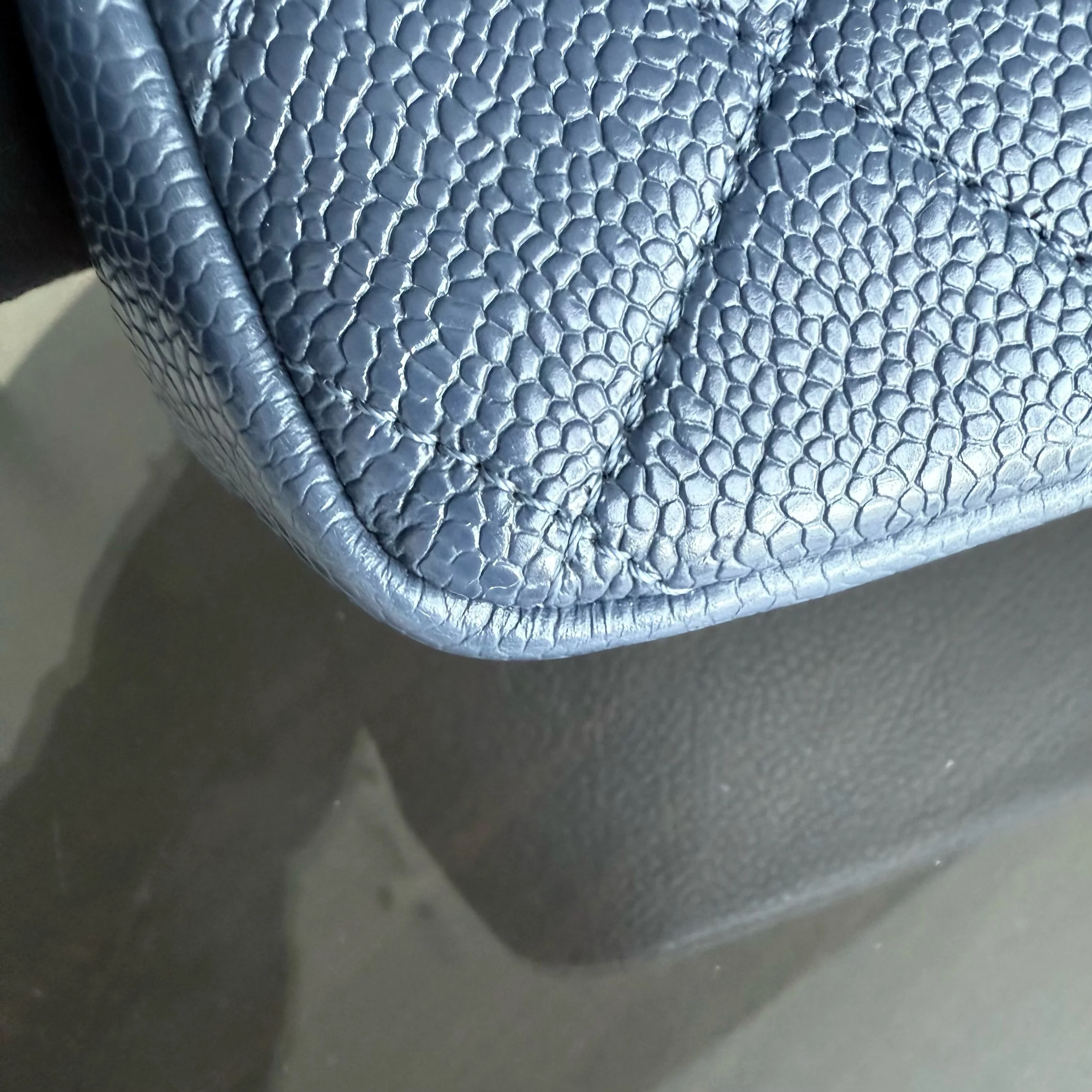 Chanel CC Flap Mini Square - Caviar Quilted All Blue Hardware Series 29