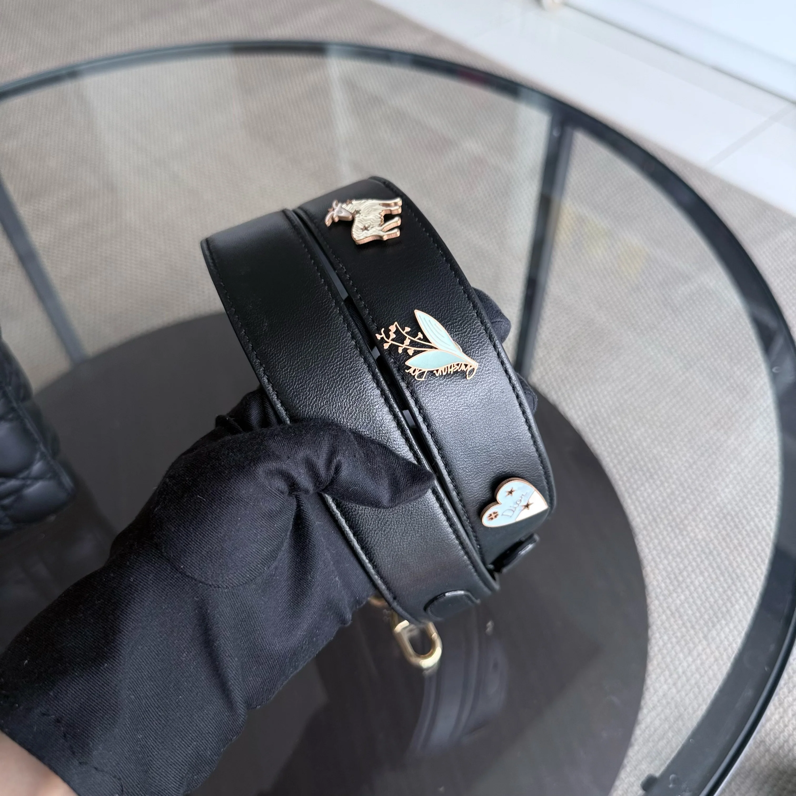 Dior Lady Small Flap - Cannage Lambskin Black Gold Hardware