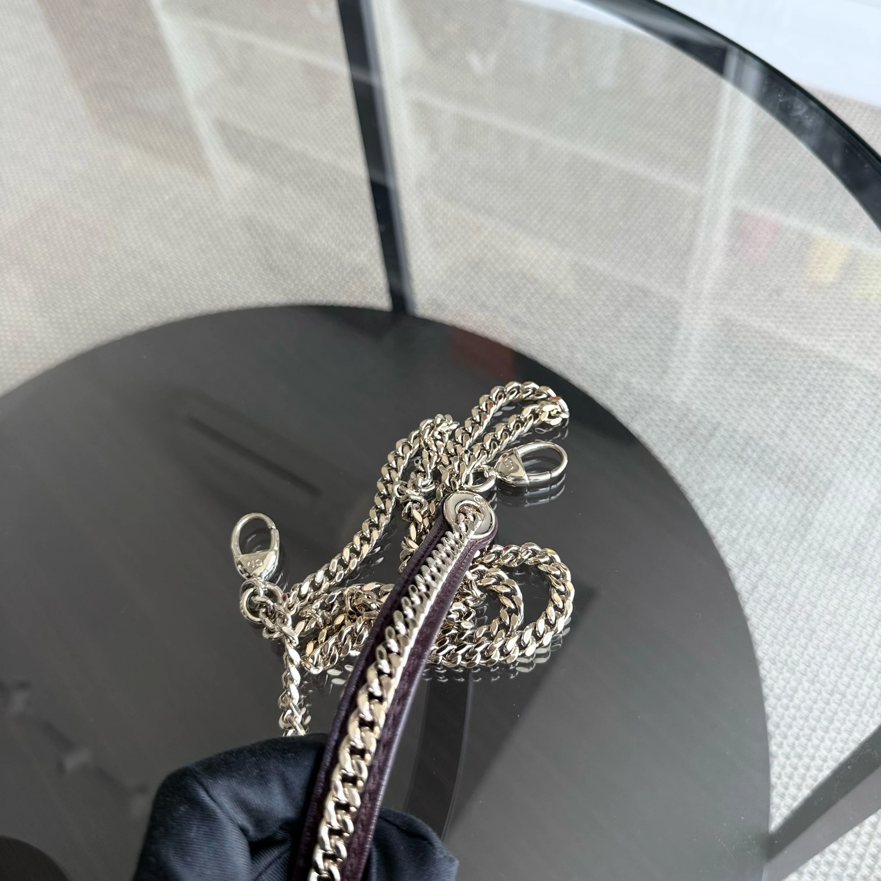 Dior Lady Mini - Cannage Lambskin Wine Burgundy Gold Hardware Chain Strap