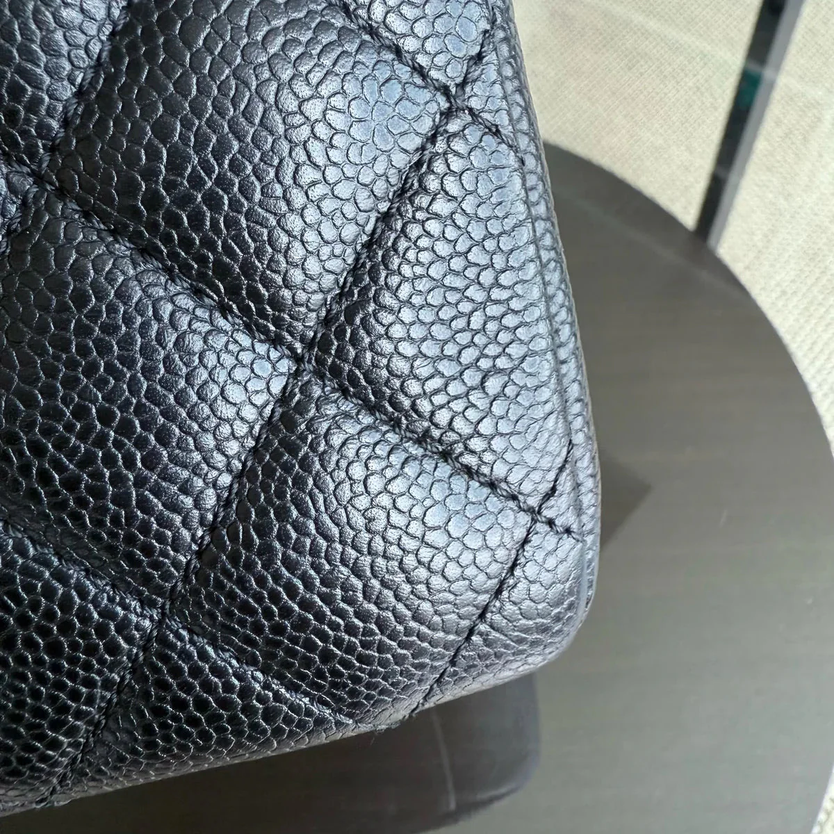 Chanel GST Grand Shopping Tote - Caviar Quilted Grained Calfskin Black Gold Hardware Series 13