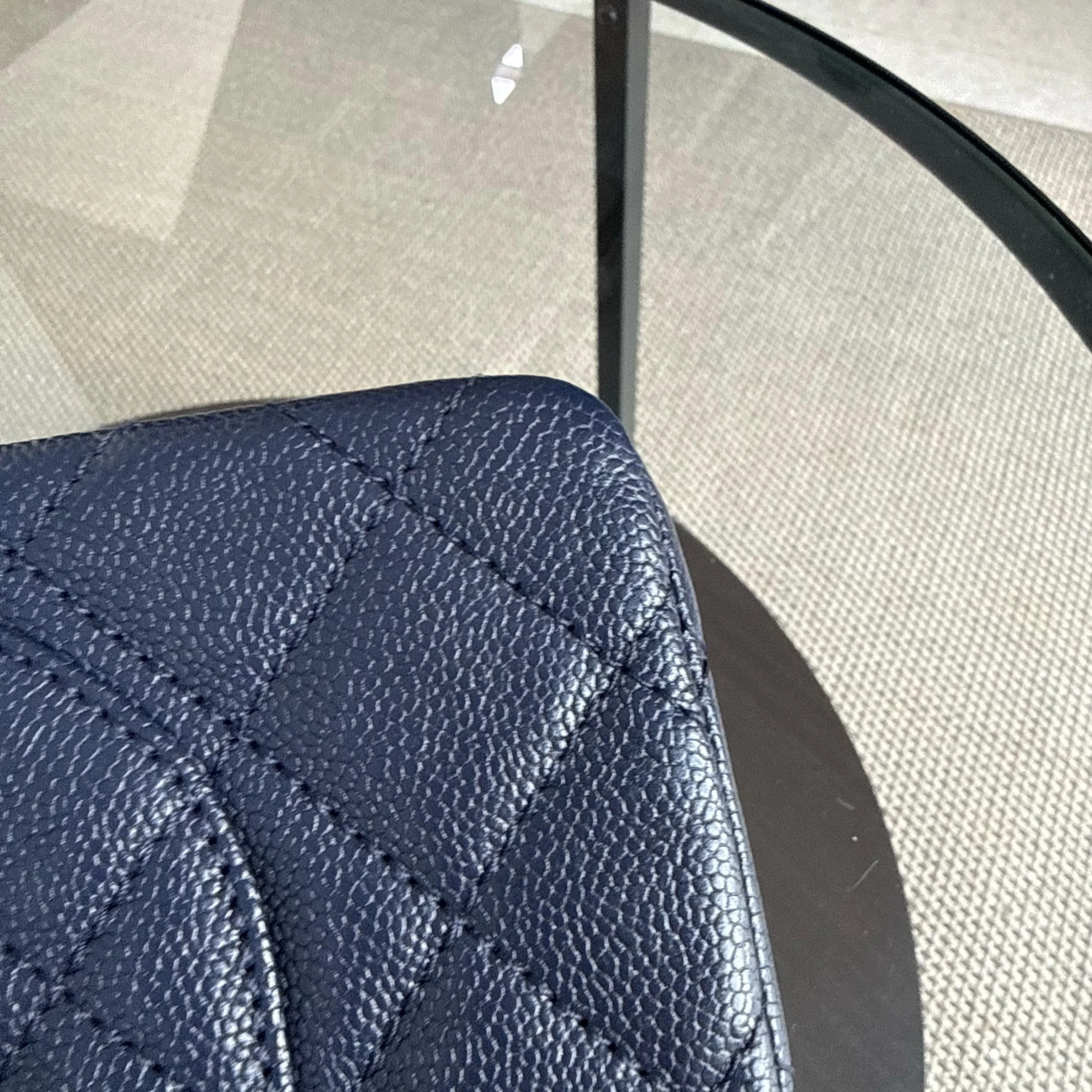 Chanel 2.55 Reissue 227 - Caviar Quilted Dark Blue Ruthenium Silver Hardware Series 14