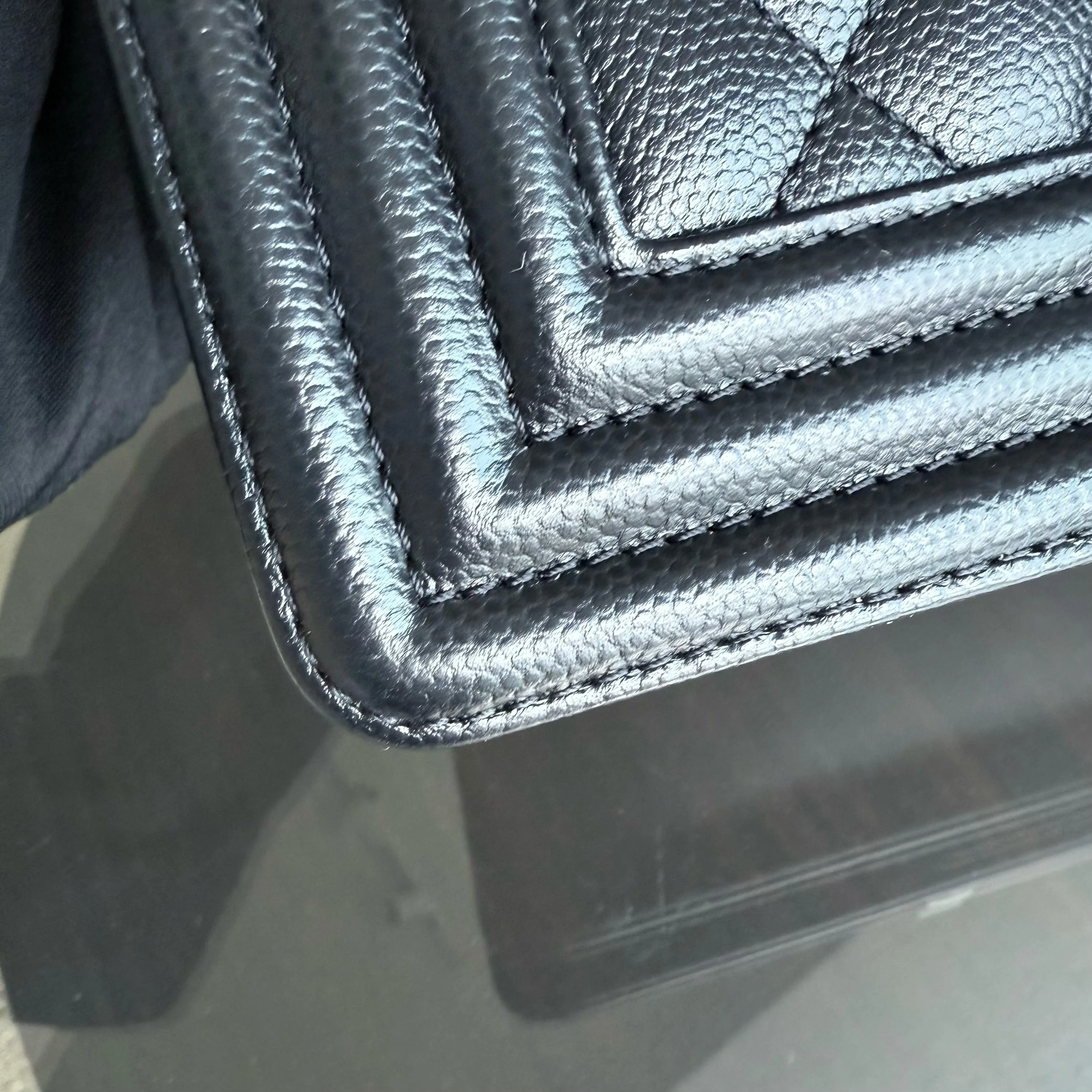 Chanel Boy Small - Caviar Quilted Grained Calfskin Black Ruthenium Silver Hardware