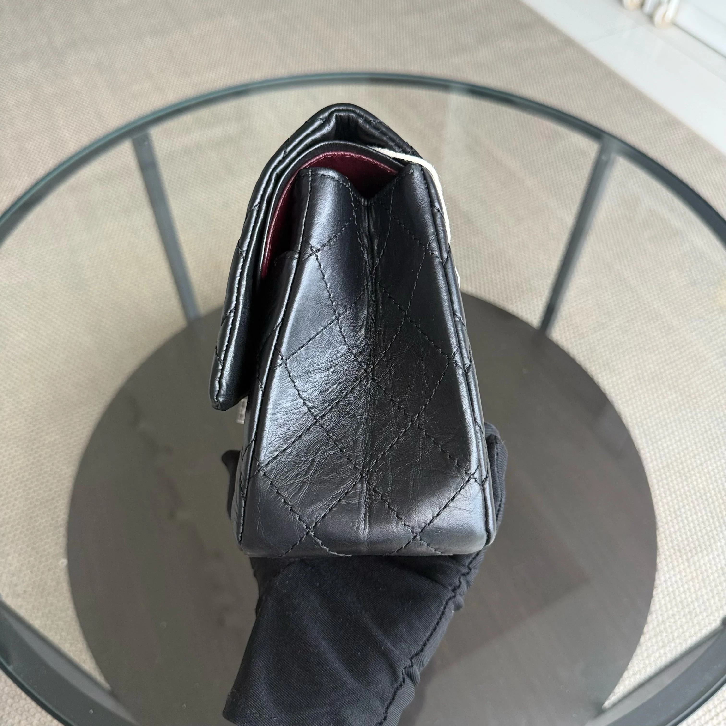 Chanel 2.55 Reissue 226 - Quilted Aged Calfskin Black Ruthenium  Silver Hardware