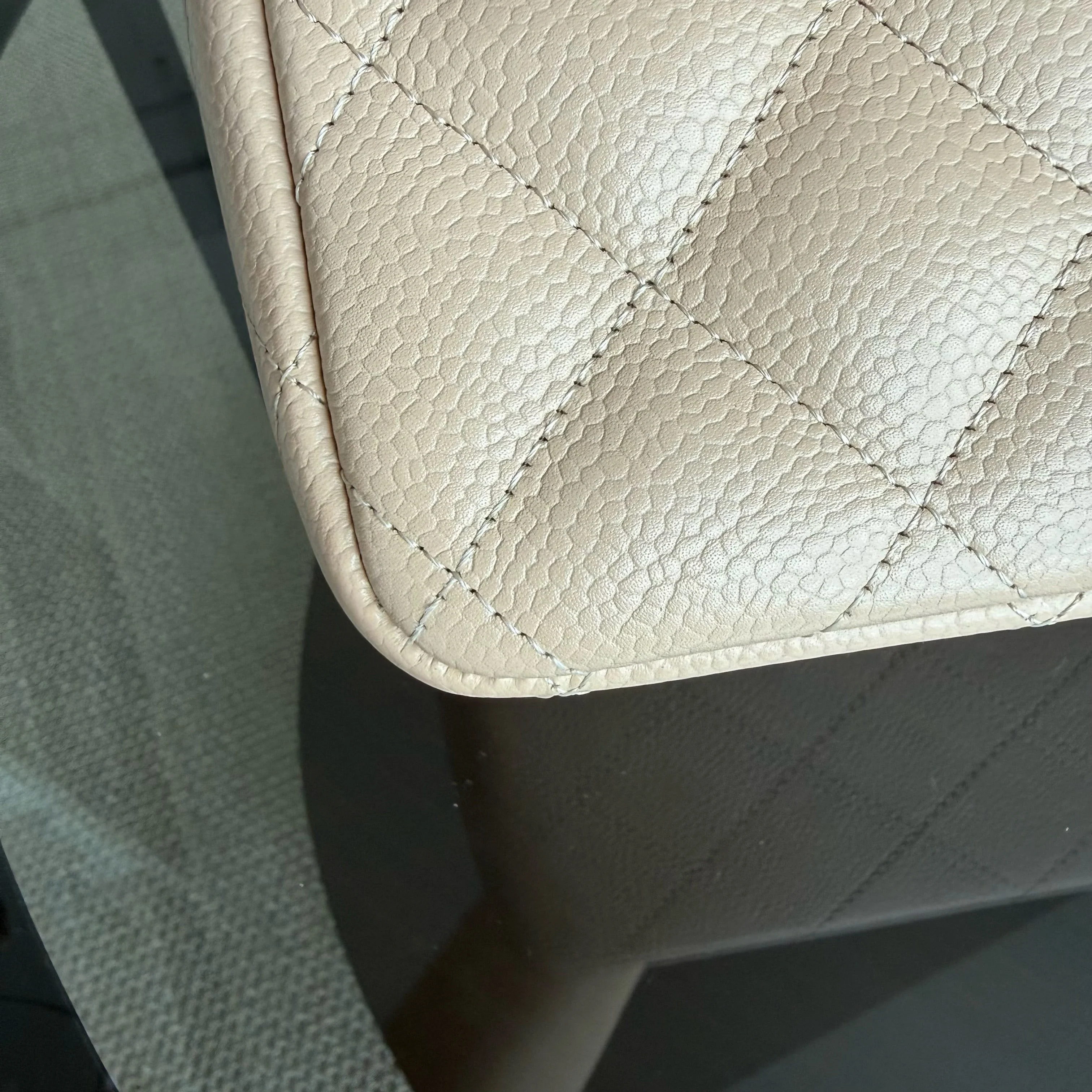 Chanel Classic Flap Jumbo - Caviar Quilted Double Flap Light Beige Gold Hardware