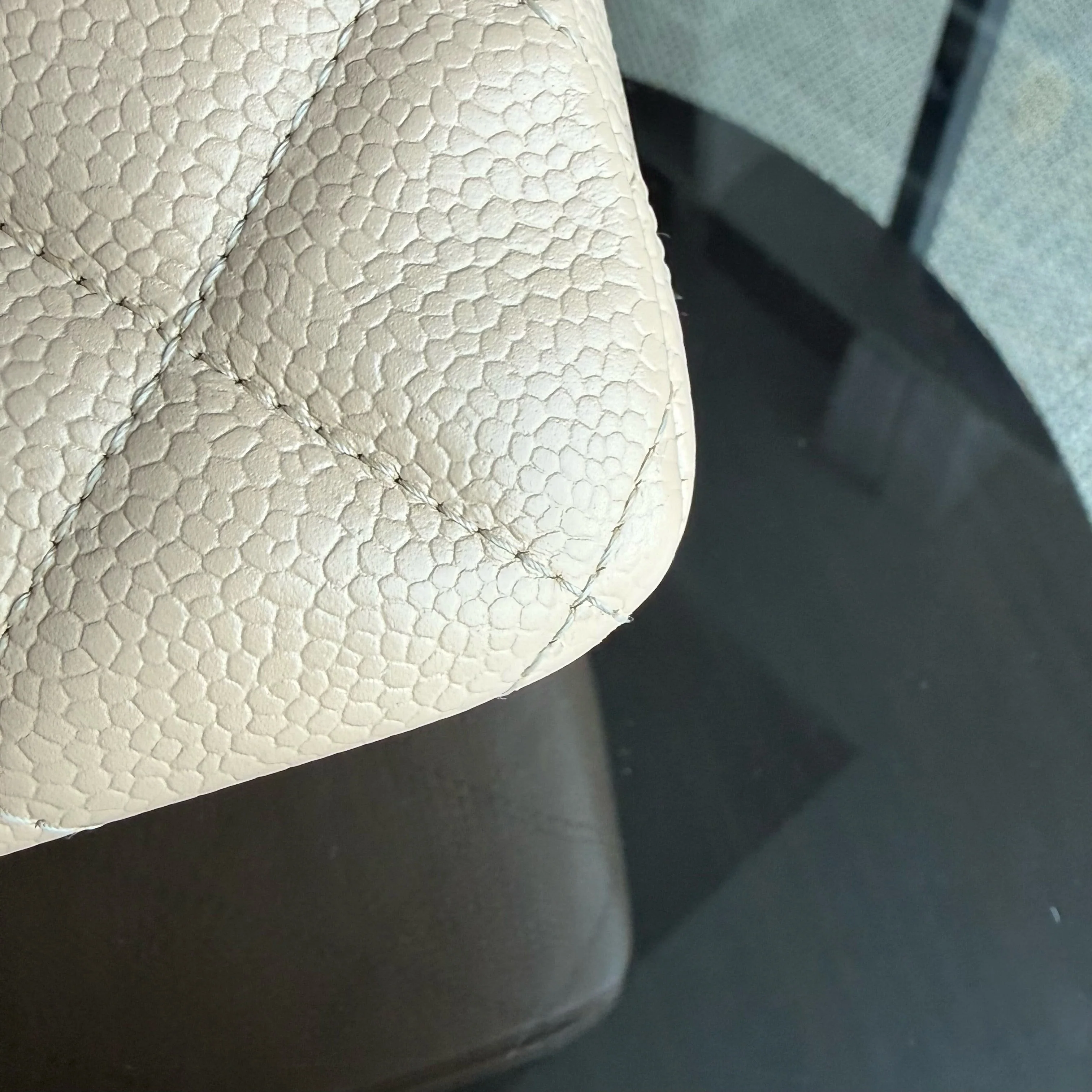 Chanel Classic Flap Jumbo - Caviar 30CM Single Flap Quilted Beige 24K Gold Hardware Series 12