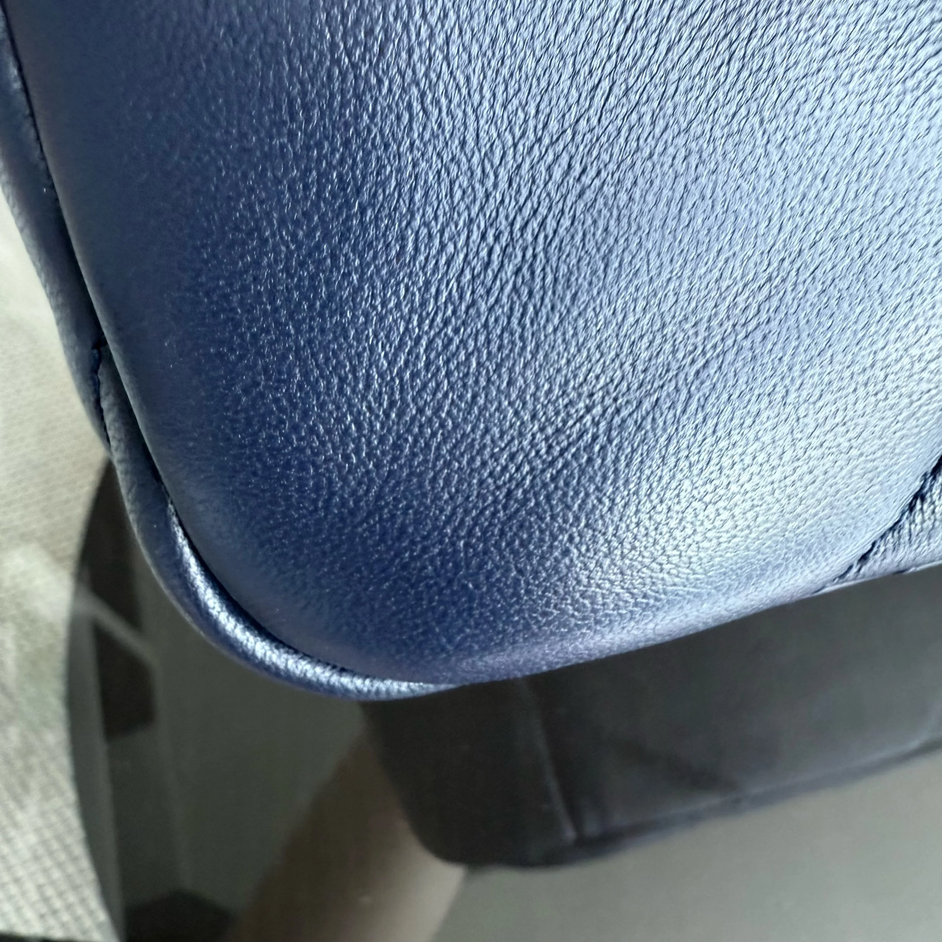 Chanel 19 Bag Small - C19 Quilted Goatskin Dark Navy Blue Two-tone Hardware Series 31