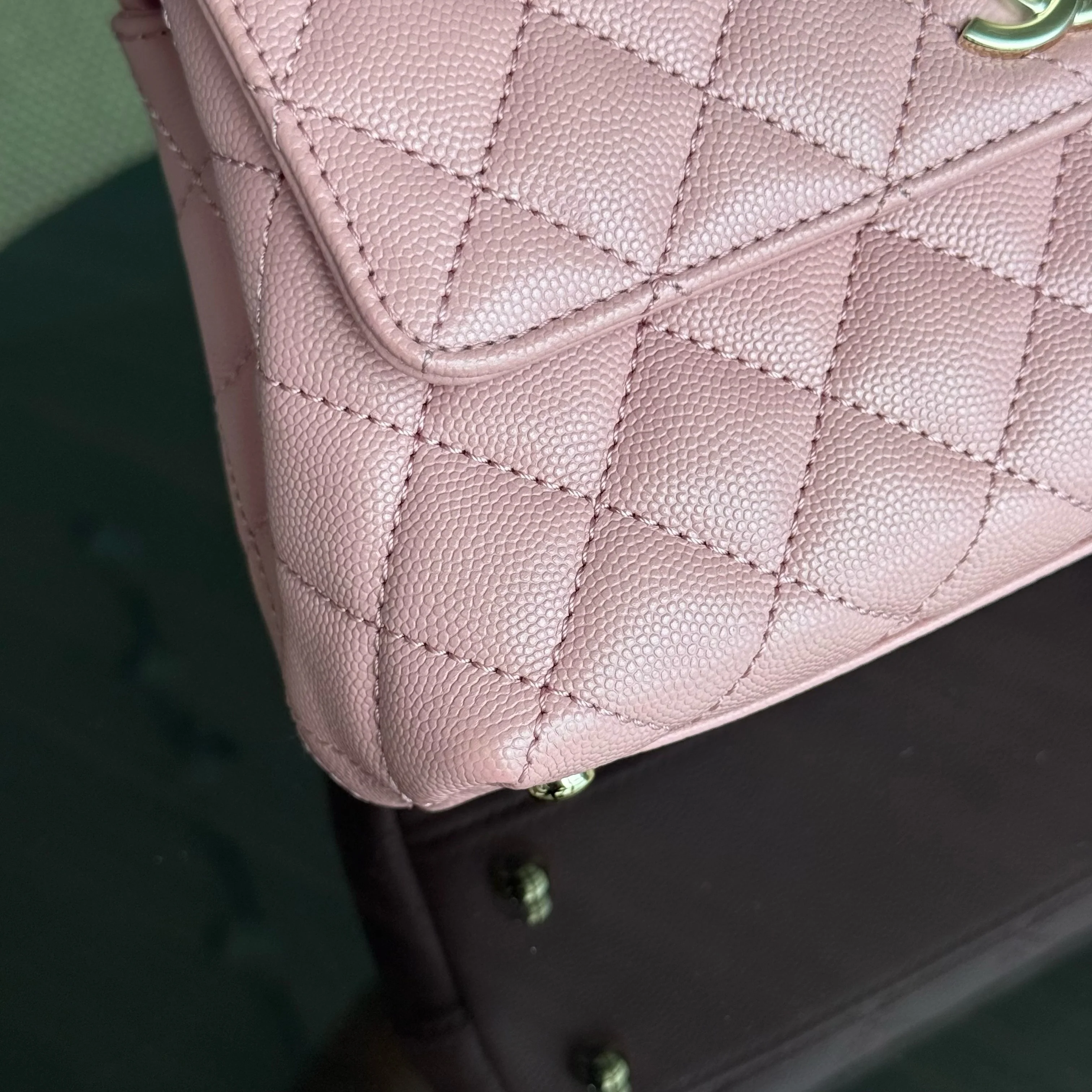 Chanel Coco Handle Small Microchip - Caviar Quilted Light Pink Gold Hardware