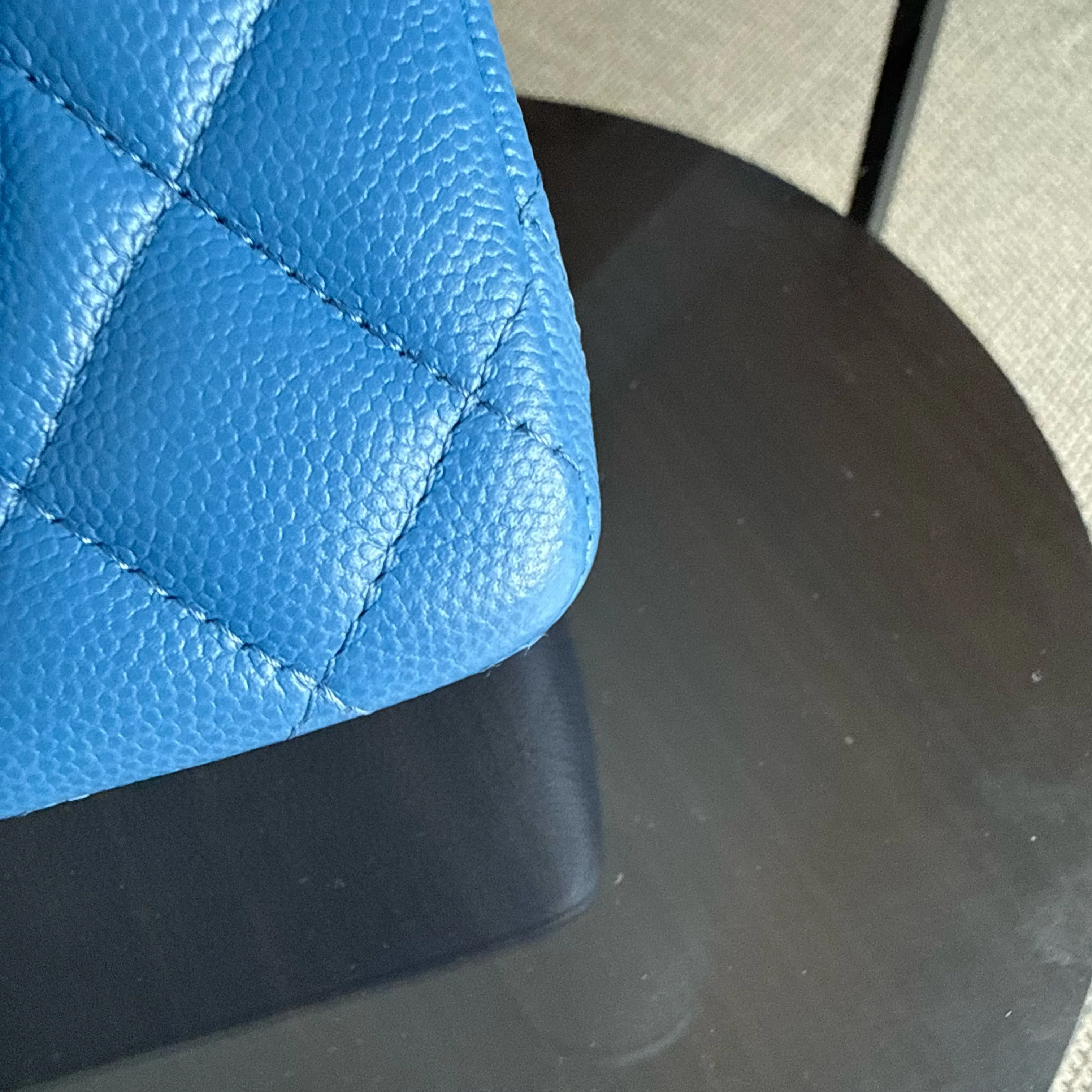 Chanel Classic Flap Small - Caviar 23CM Quilted Ocean Blue Gold Hardware Series 30