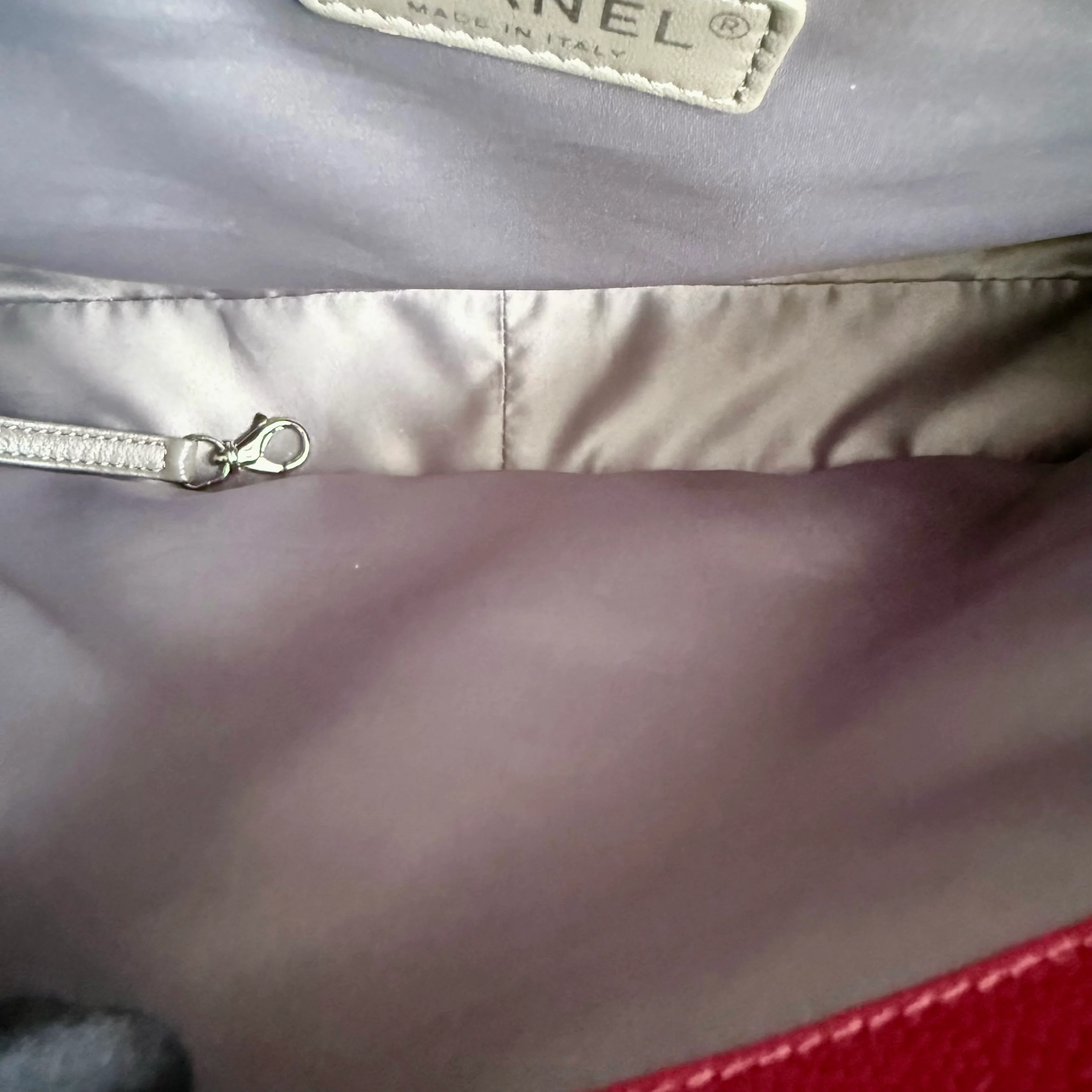 Chanel GST Grand Shopping Tote - Caviar Quilted Dark Red Silver Hardware