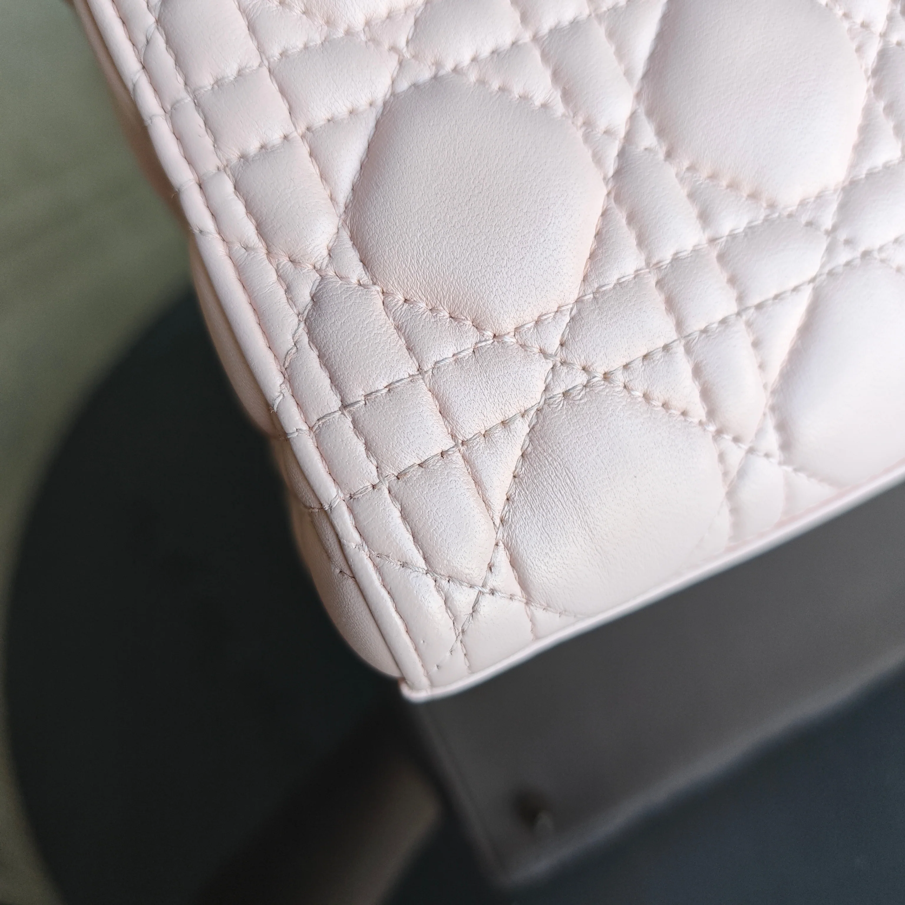 Dior Lady Medium - Cannage Lambskin Sakura Pink Gold Hardware NO STRAP