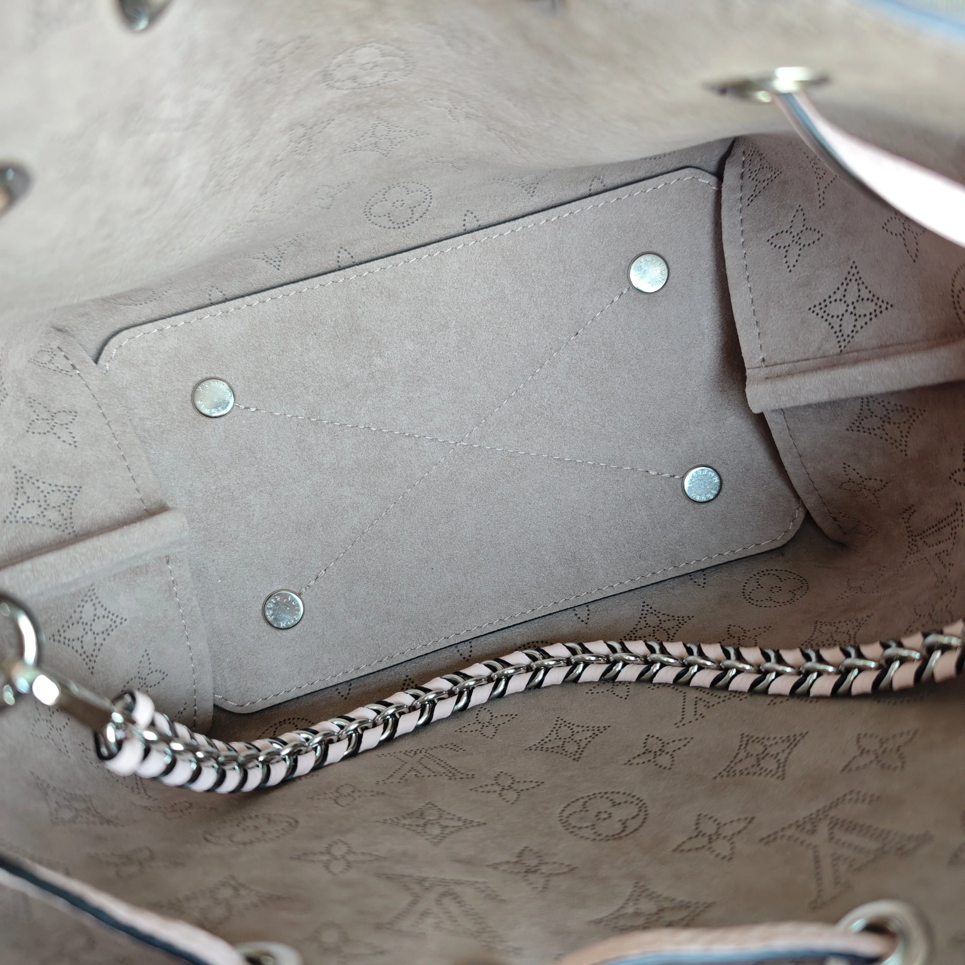 LOUIS VUITON Bella Bucket Bag Sakura Pink Calfskin Gold Hardware